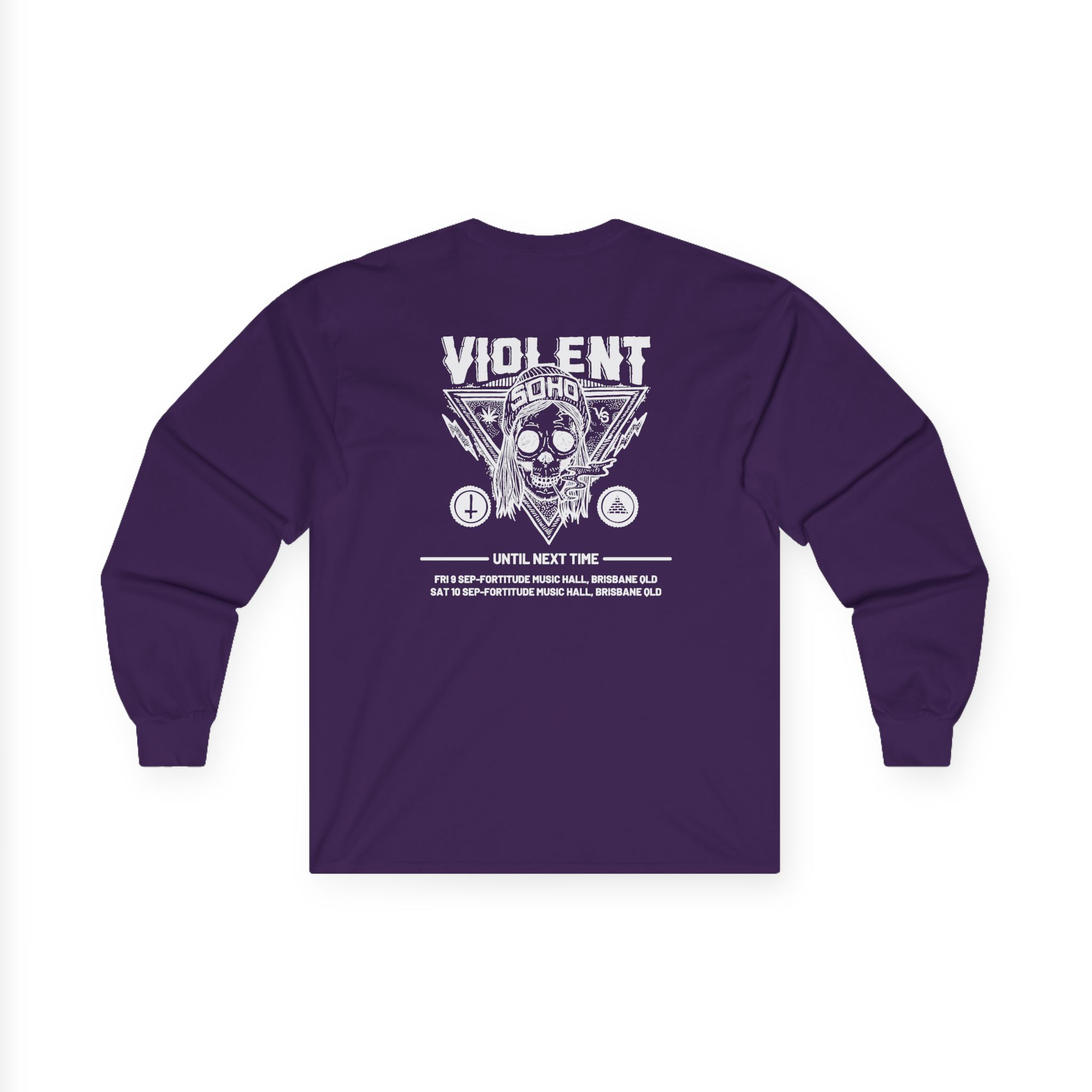 Violent Soho Until Next Time Blazin' Skull Unisex Ultra Cotton Long Sleeve Tee - Image 14