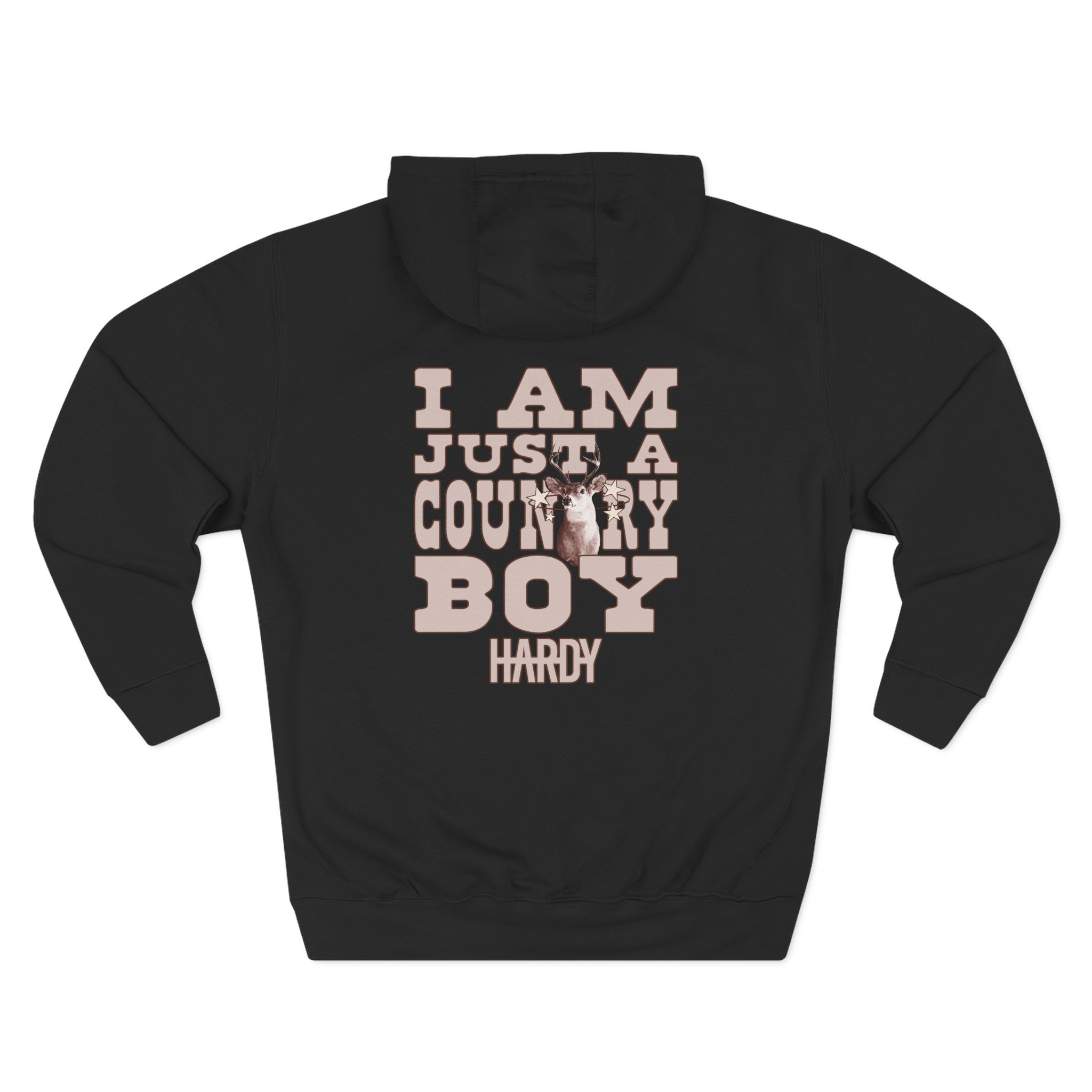 Hd I Am Just a Country Boy Crewneck Three-Panel Fleece Hoodie - Image 6