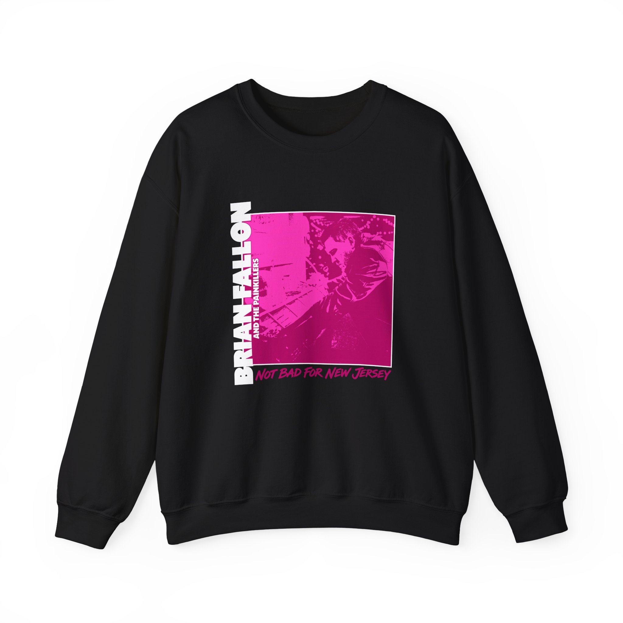 Brian Fallon Not Bad Pink Graphic Unisex Heavy Blend™ Crewneck Sweatshirt
