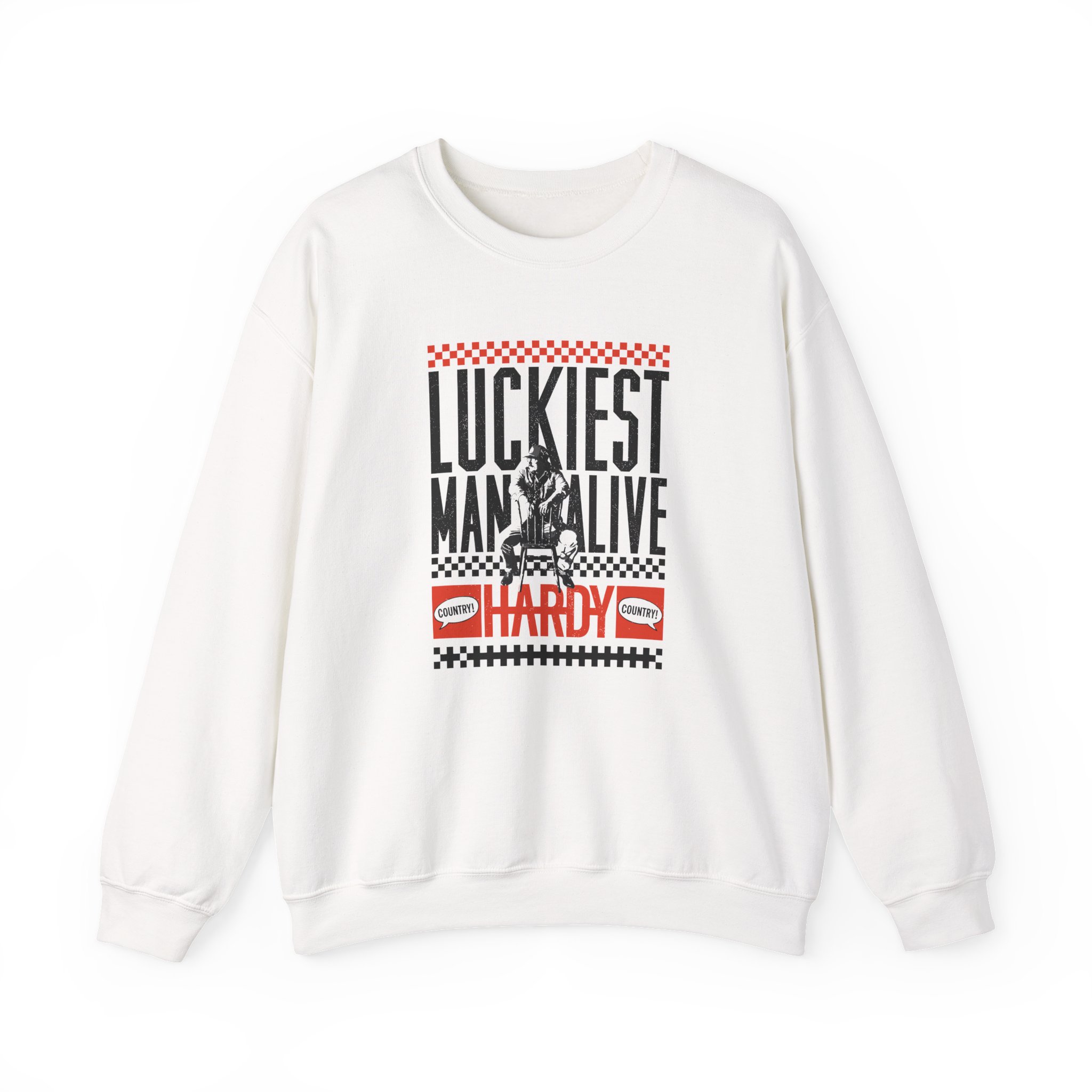 Hd Luckiest Man Alive Unisex Heavy Blend™ Crewneck Sweatshirt - Image 3