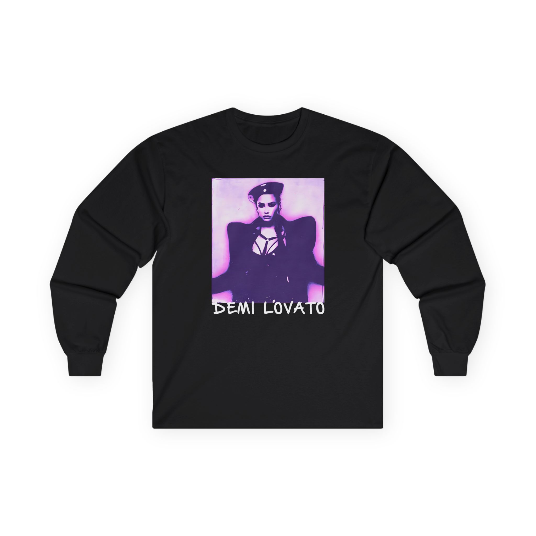 D L Lilac Gradient Photo Unisex Ultra Cotton Long Sleeve Tee - Image 3