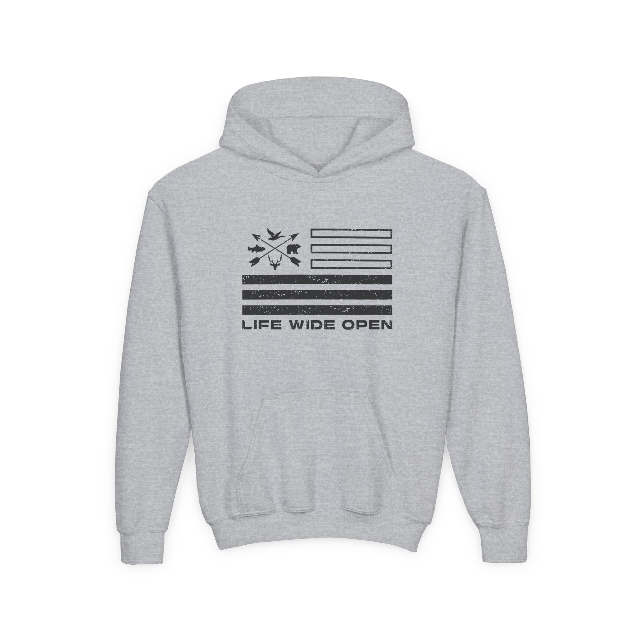 Cboystv Freedom Outdoors Youth Heavy Blend Hooded Sweatshirt - Image 3