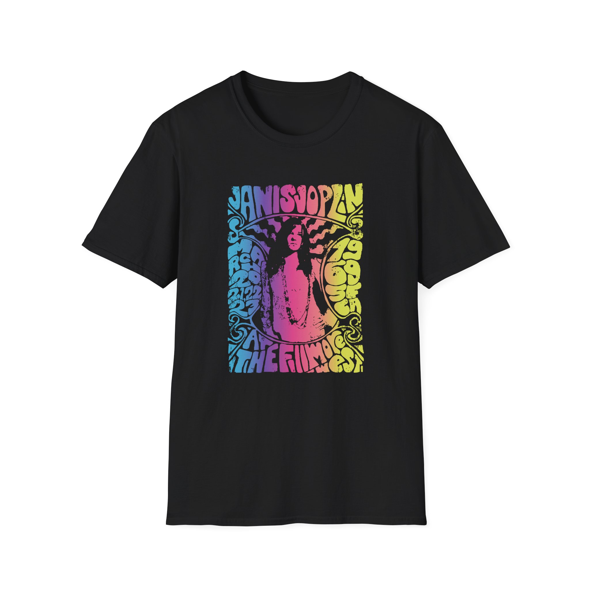 Janis Joplin at the Filmore Unisex Softstyle T-shirt