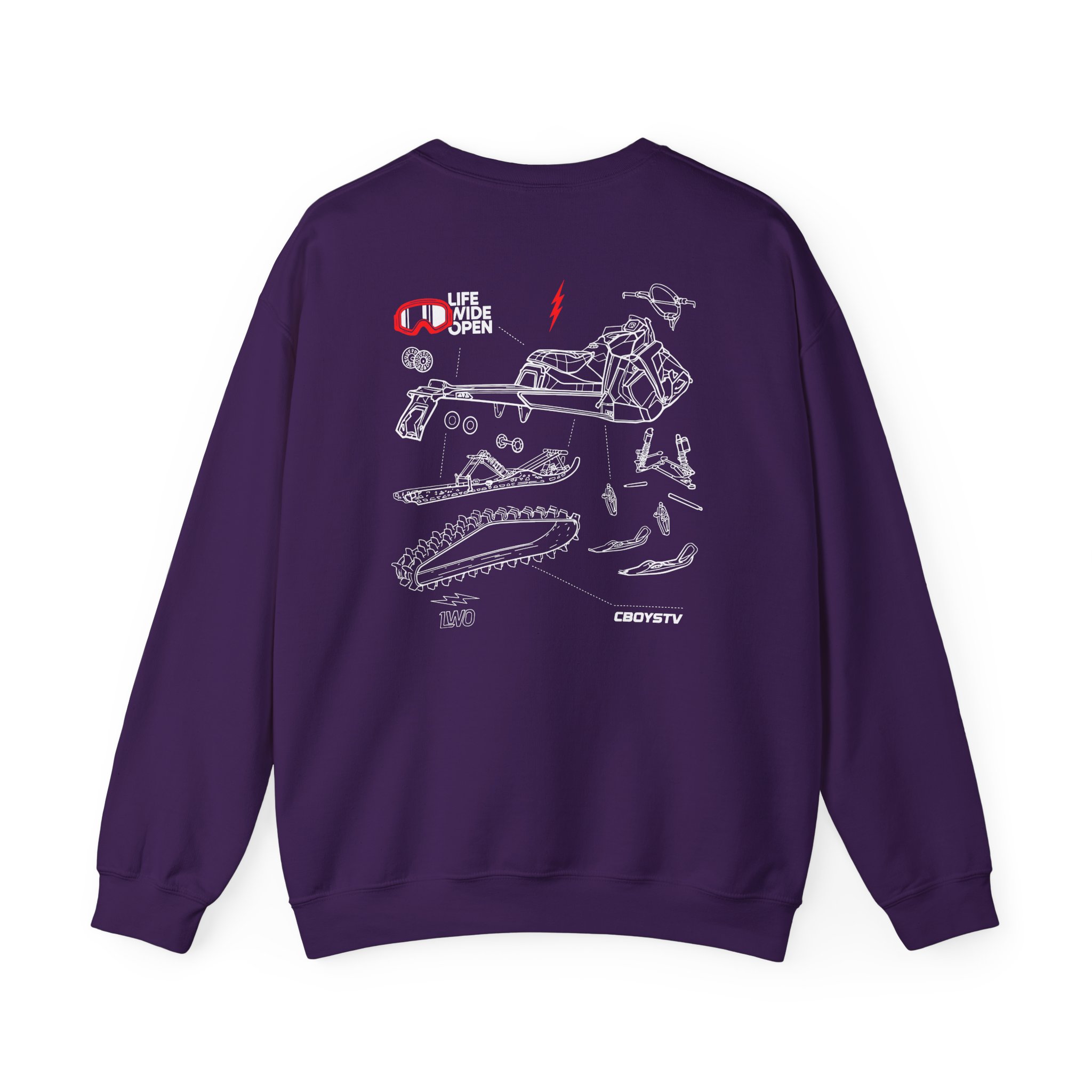 Cboystv Snowmobile Blowup Unisex Heavy Blend™ Crewneck Sweatshirt - Image 22