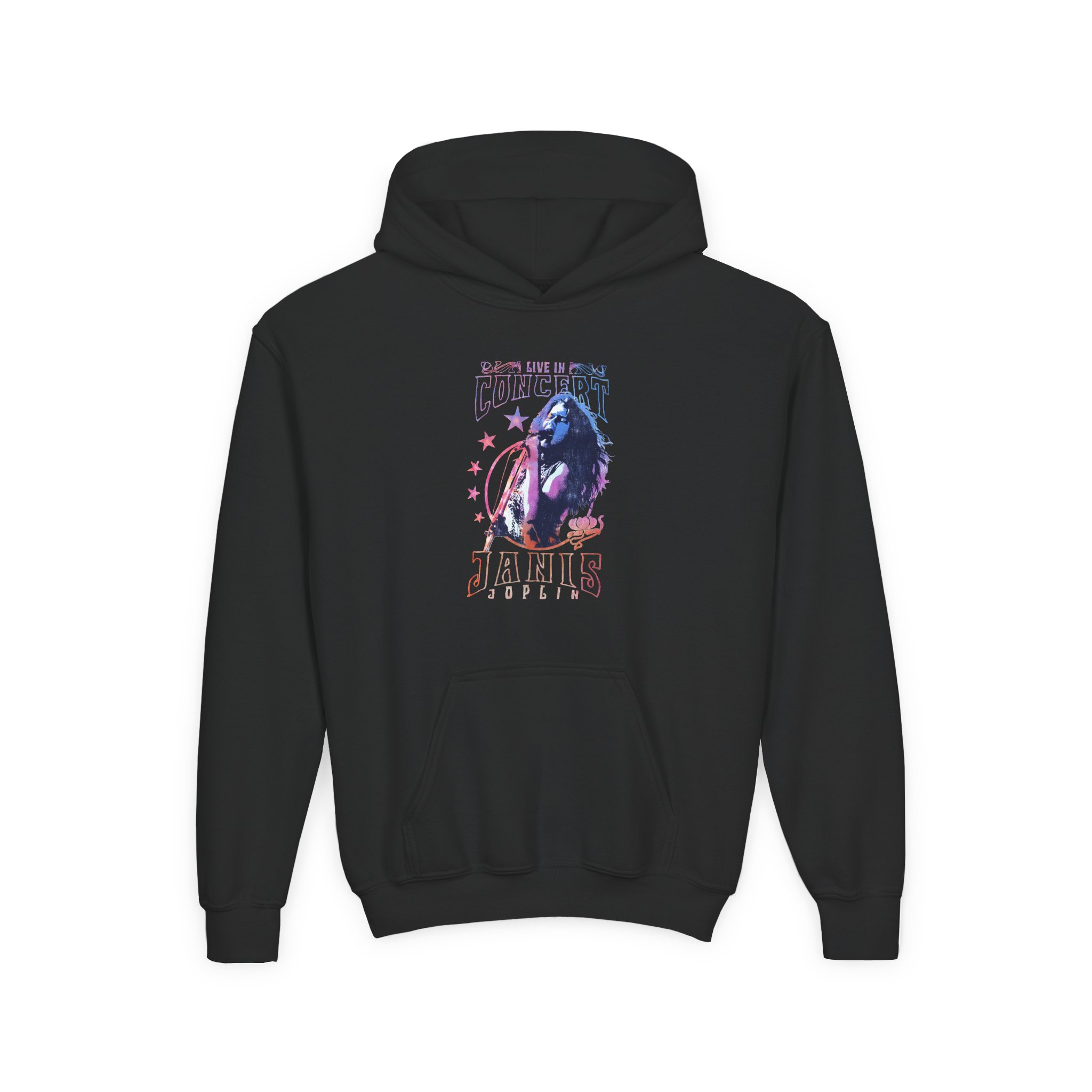Janis Joplin Concer Youth Heavy Blend Hooded Sweatshirt