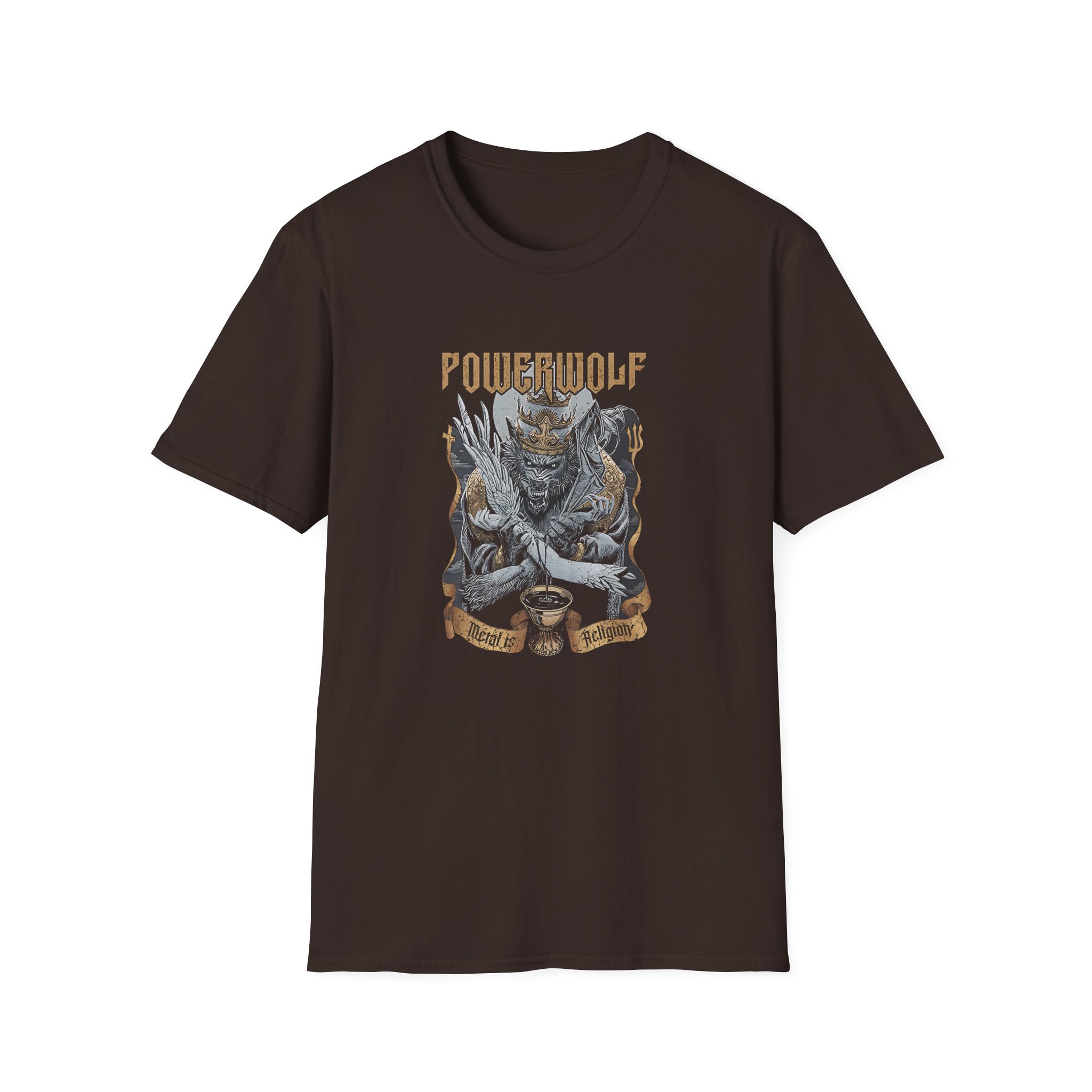 Powerwolf Wolf vs. Angel Unisex Softstyle T-Shirt - Image 3