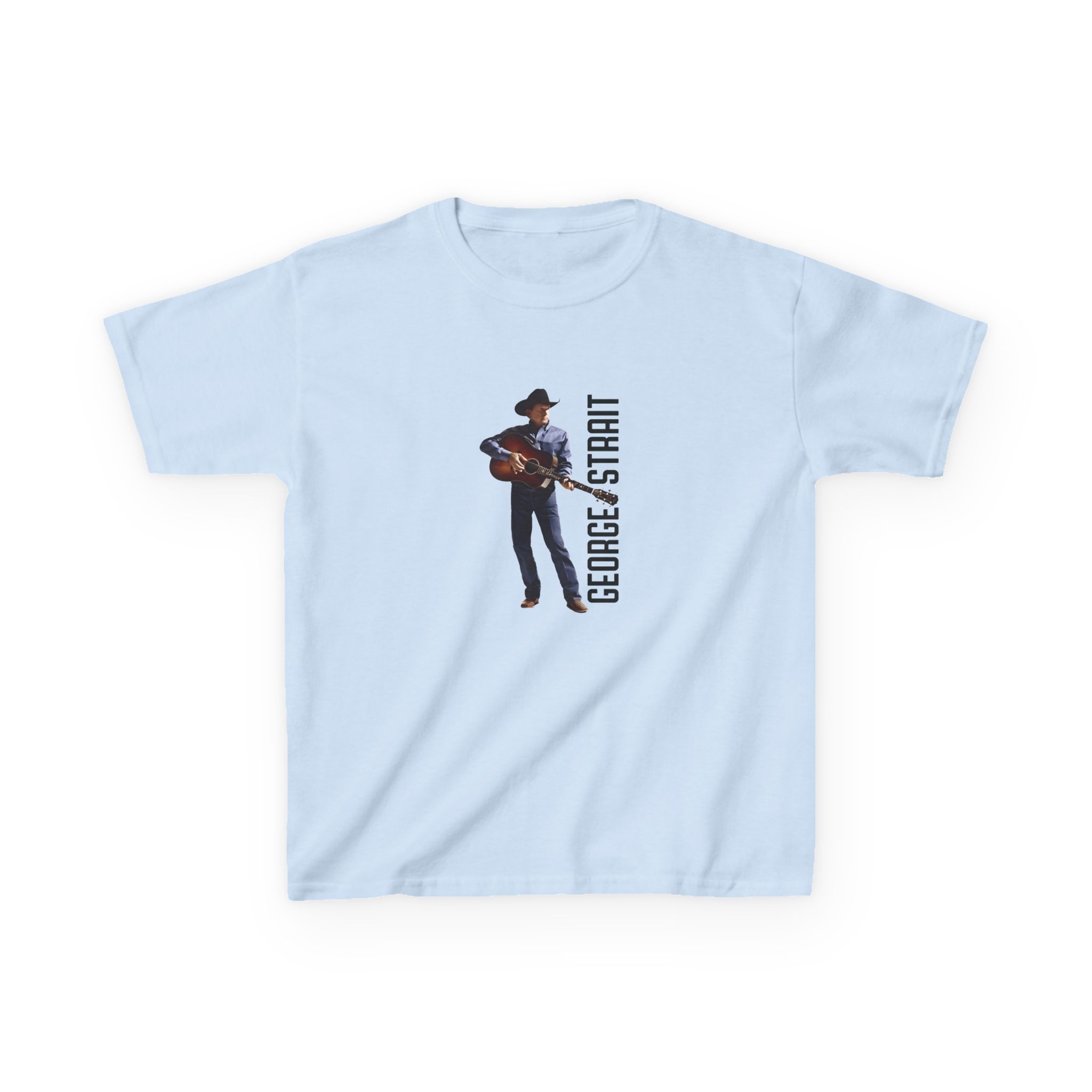 Kids George Strait Heather Denim Silhouette Heavy Cotton™ Tee - Image 15