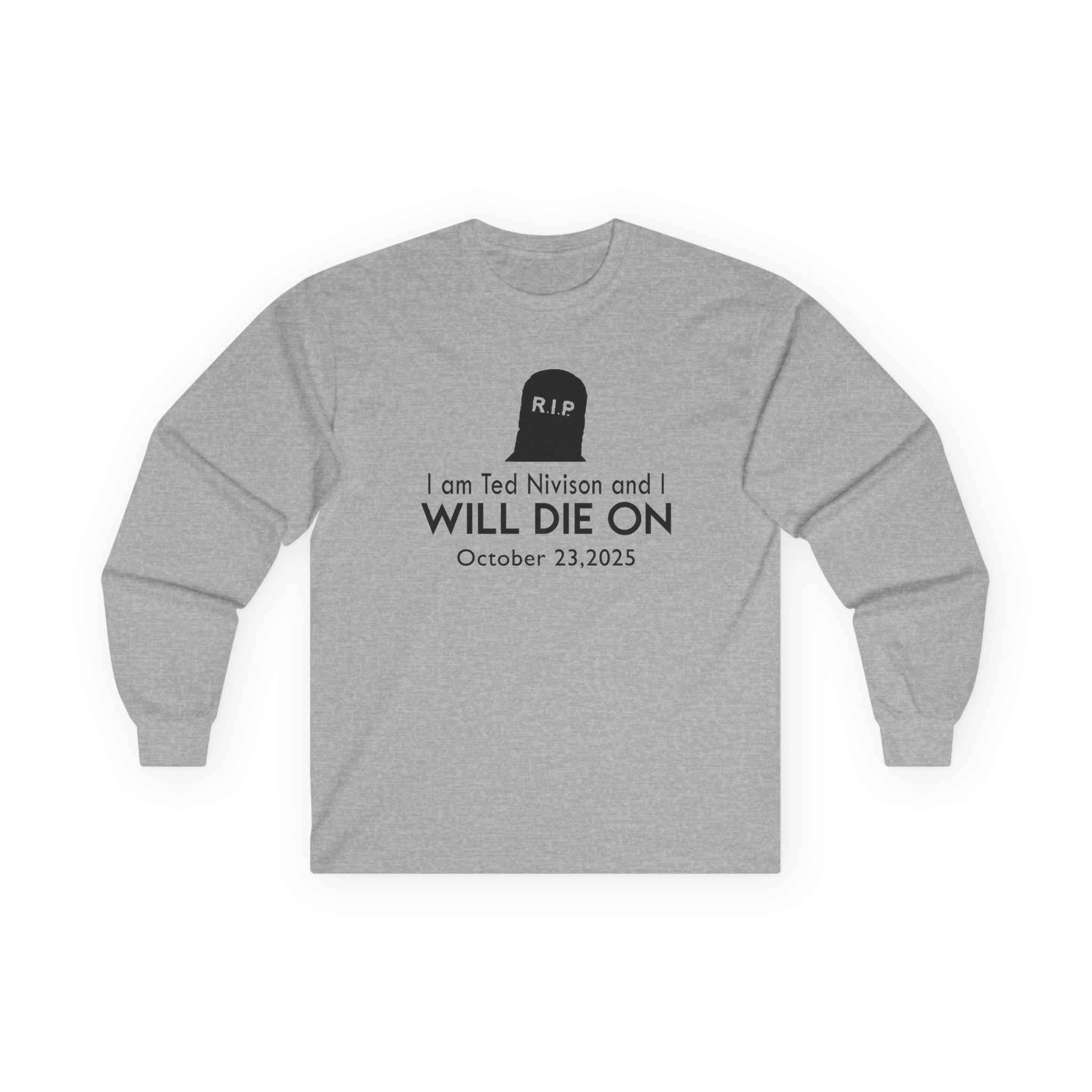 Jschlatt I Am Ted Nivison and I Will Die on Unisex Ultra Cotton Long Sleeve Tee - Image 5