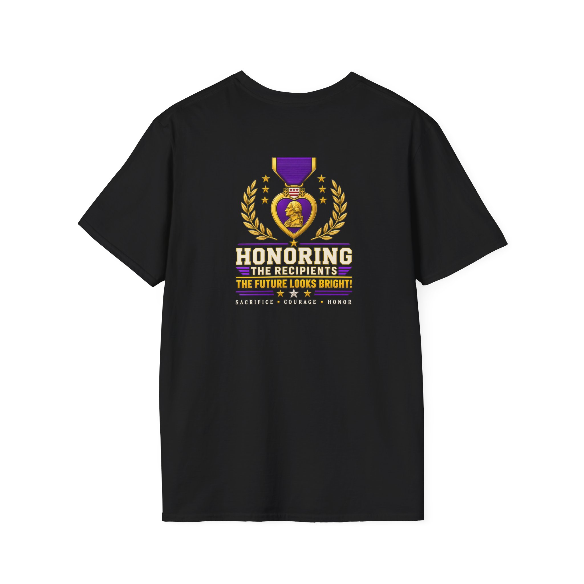 Valuetainment Purple Heart Unisex Softstyle T-Shirt - Image 2