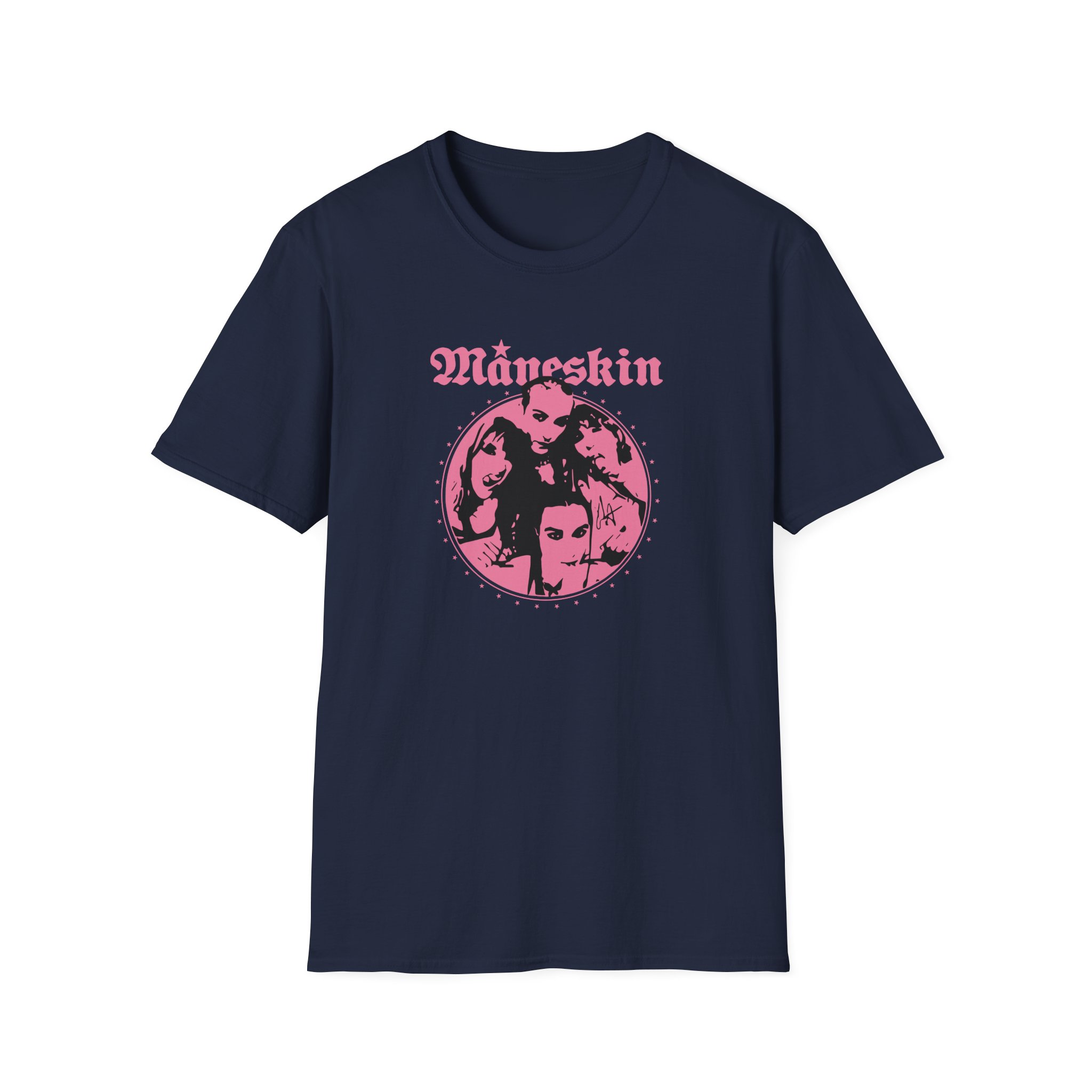 Maneskin Pink Fisheye Band Unisex Softstyle T-Shirt - Image 17