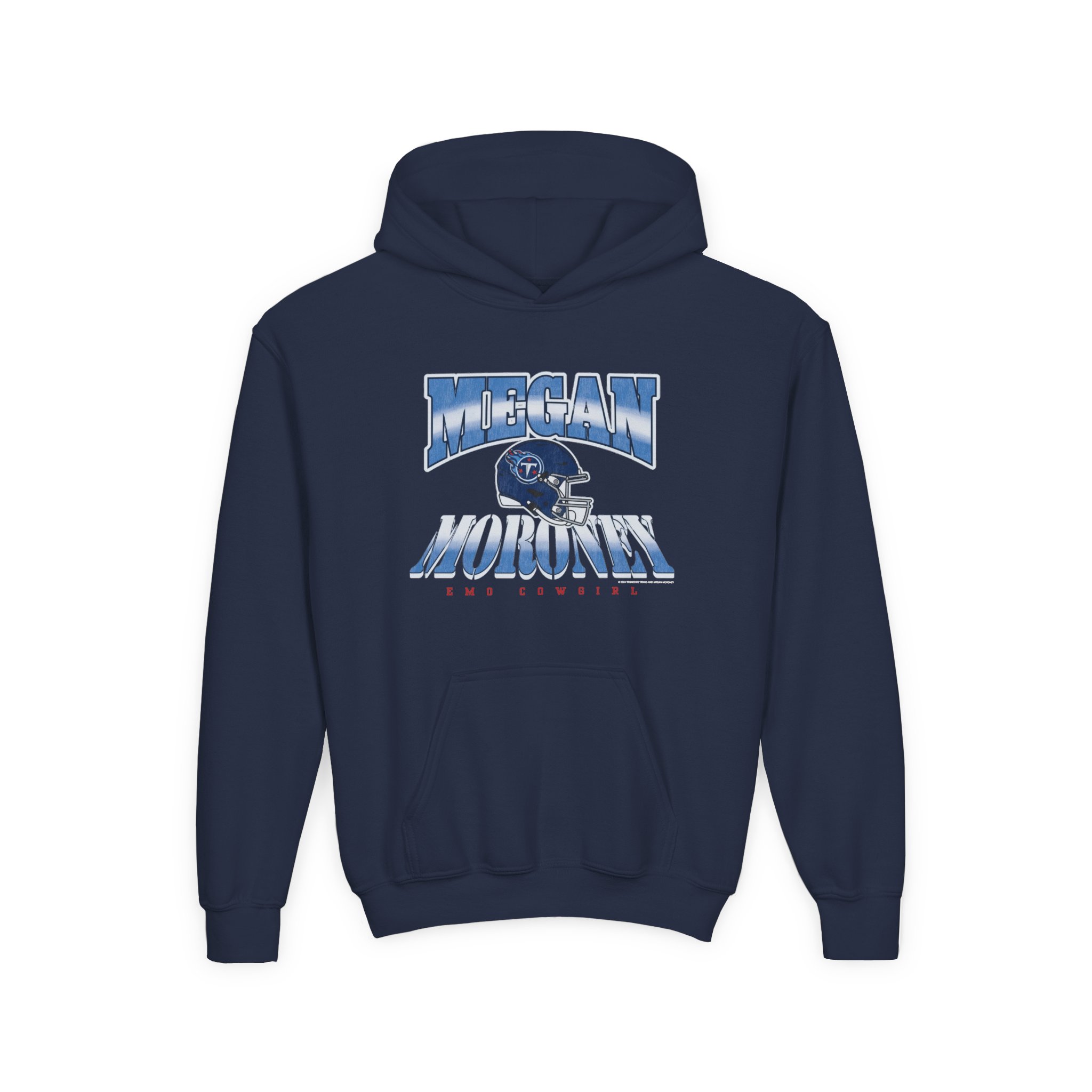 Megan Moroney Titans Helmet Youth Heavy Blend Hooded Sweatshirt - Image 5