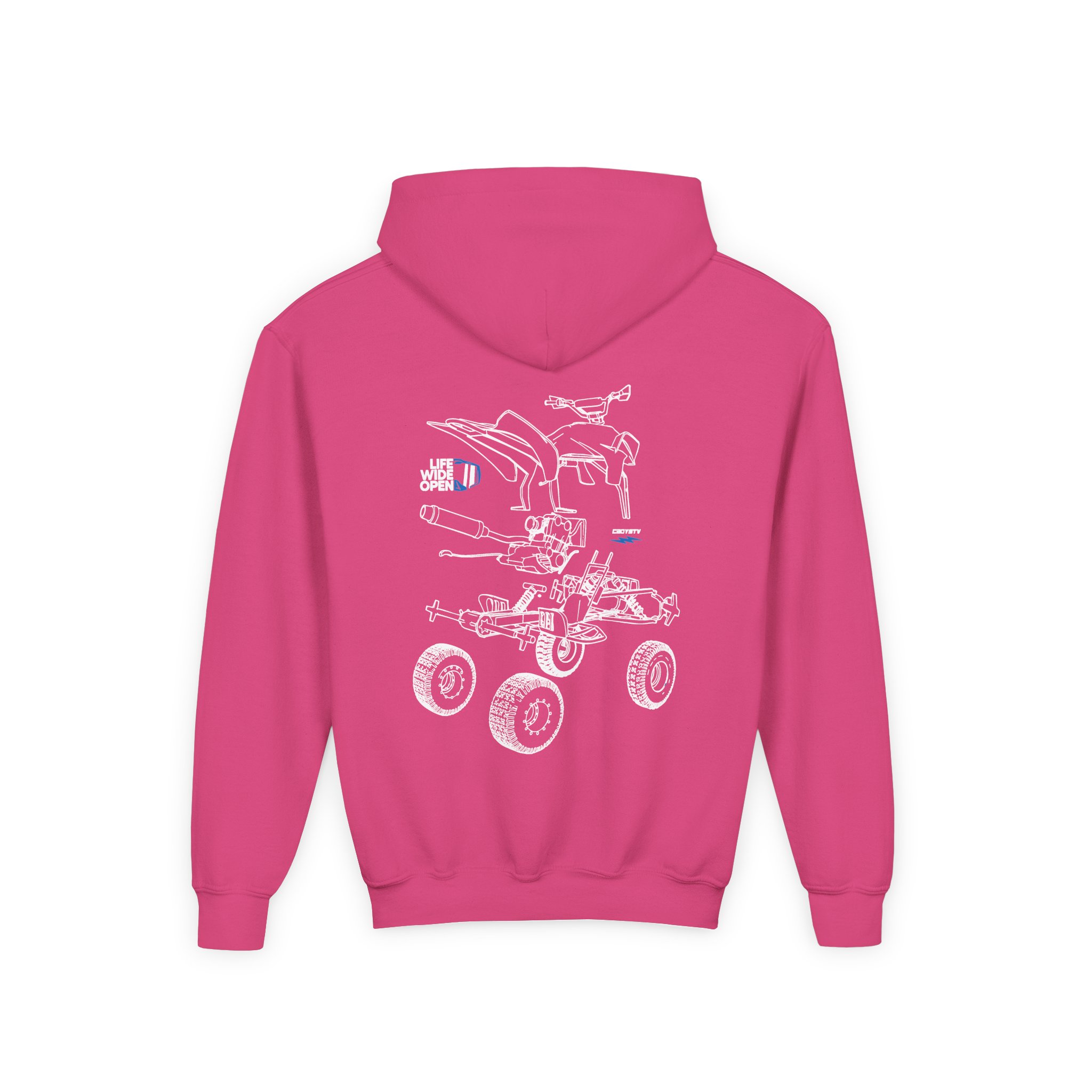 Cboystv Quad Blowup Youth Heavy Blend Hooded Sweatshirt - Image 16