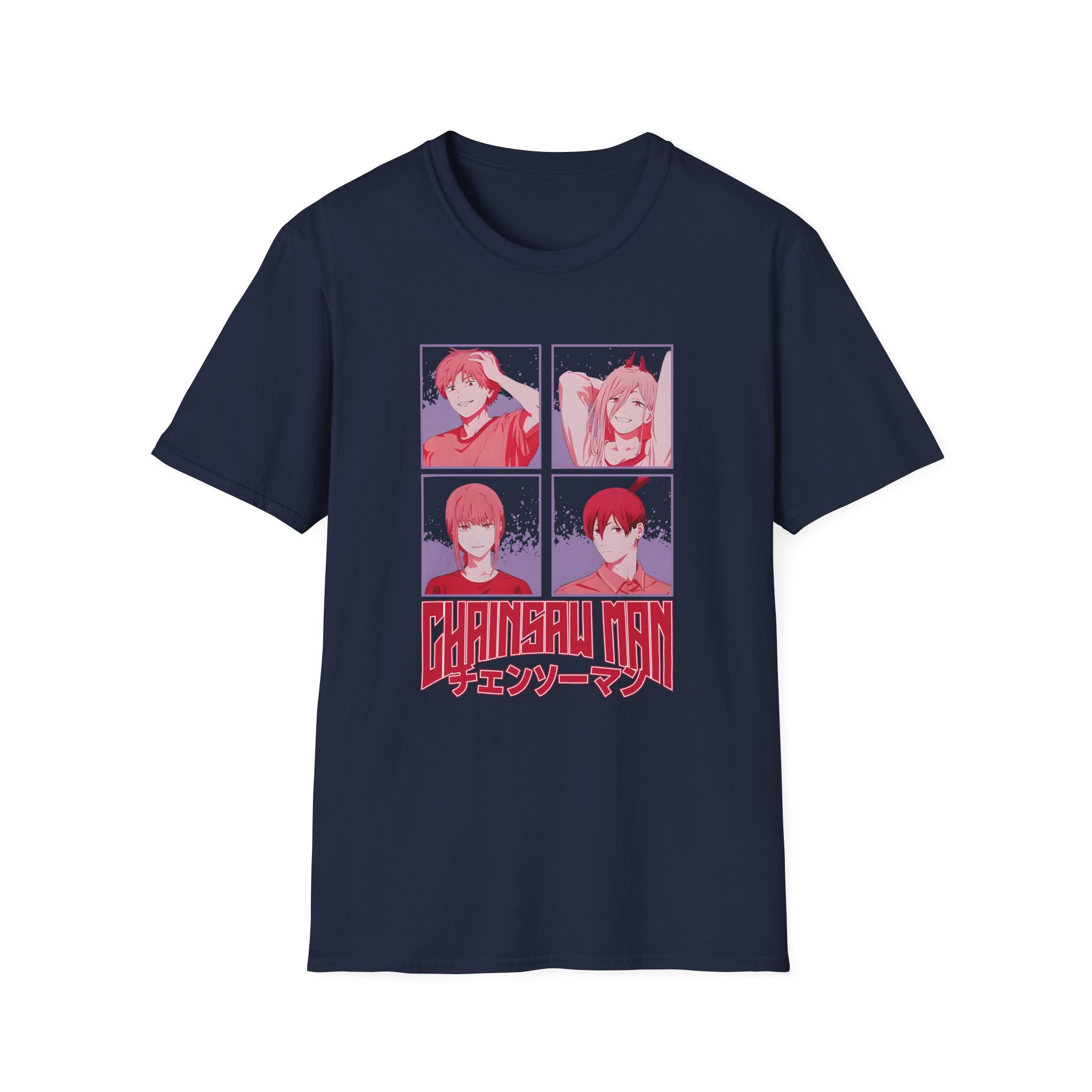 Chainsaw Man Tonal Group Unisex Softstyle T-Shirt - Image 7