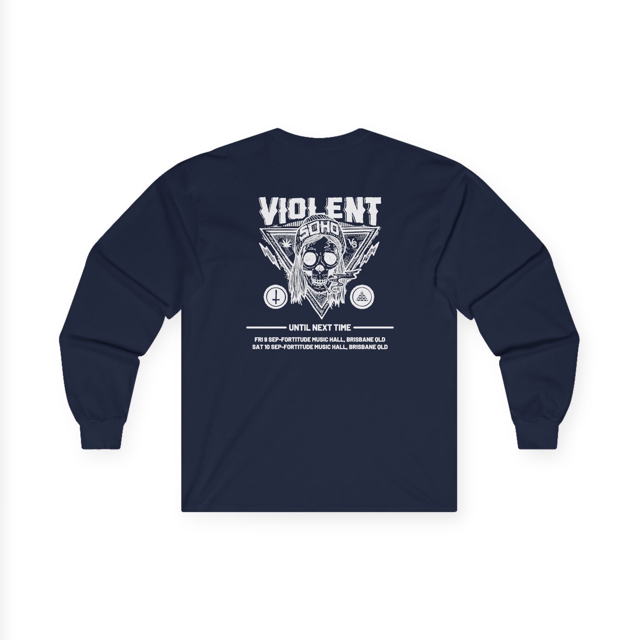 Violent Soho Until Next Time Blazin' Skull Unisex Ultra Cotton Long Sleeve Tee - Image 12