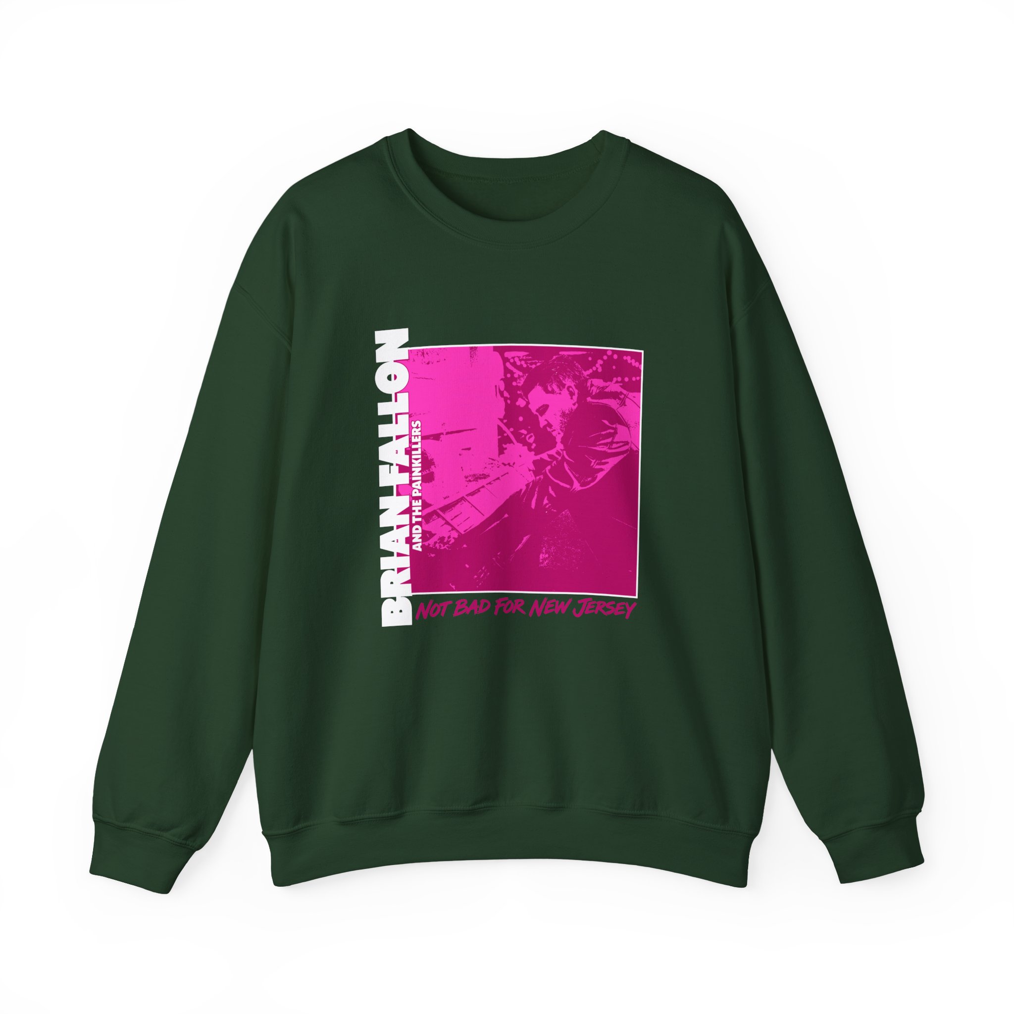 Brian Fallon Not Bad Pink Graphic Unisex Heavy Blend™ Crewneck Sweatshirt - Image 5