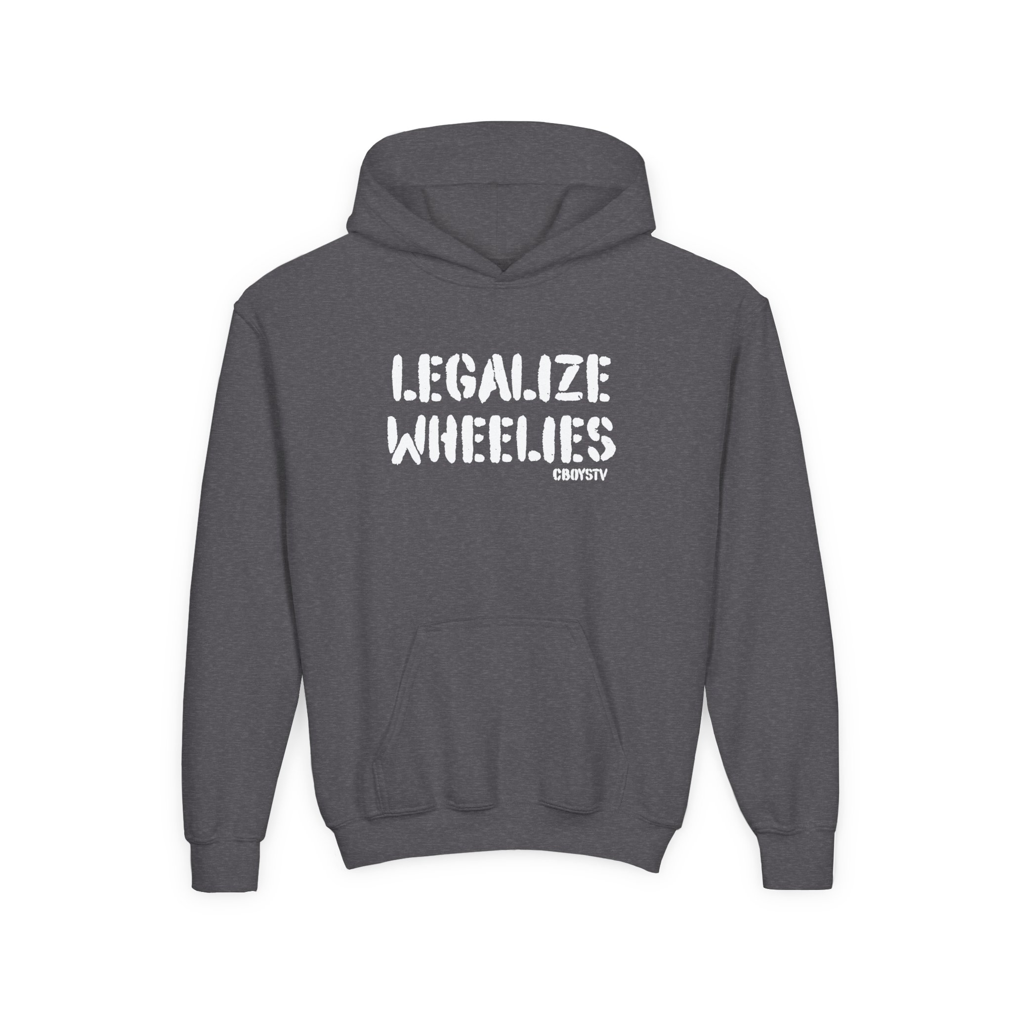 Cboystv Legalize Wheelies Youth Heavy Blend Hooded Sweatshirt - Image 9