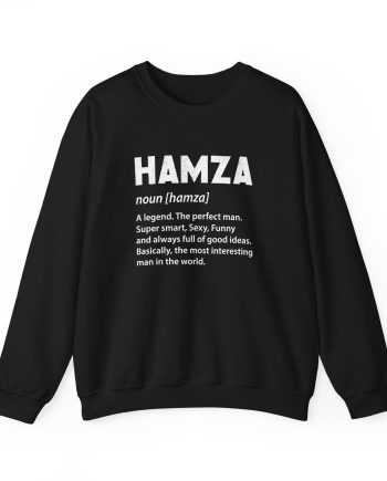 Hamza Name Unisex Heavy Blend™ Crewneck Sweatshirt