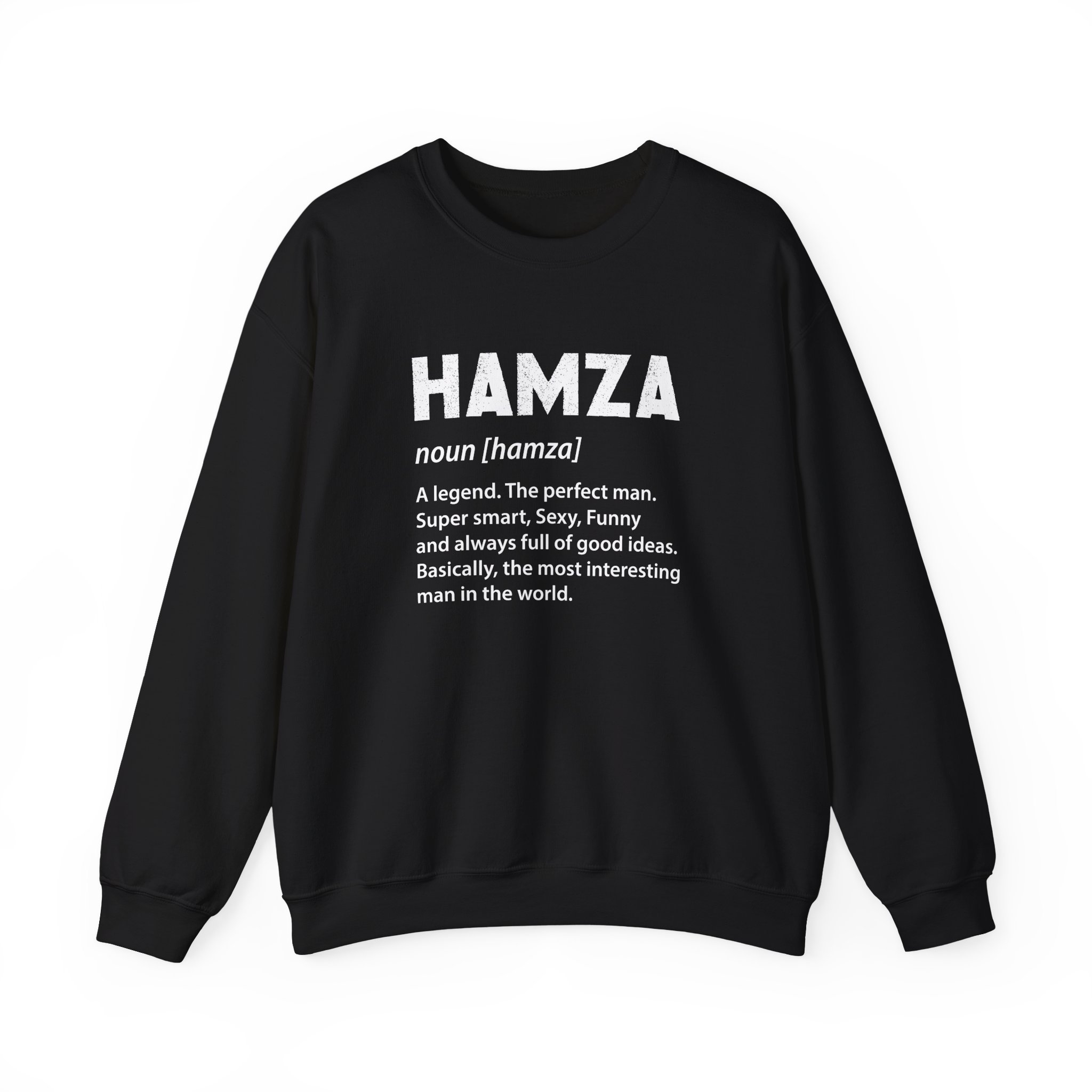 Hamza Name Unisex Heavy Blend™ Crewneck Sweatshirt
