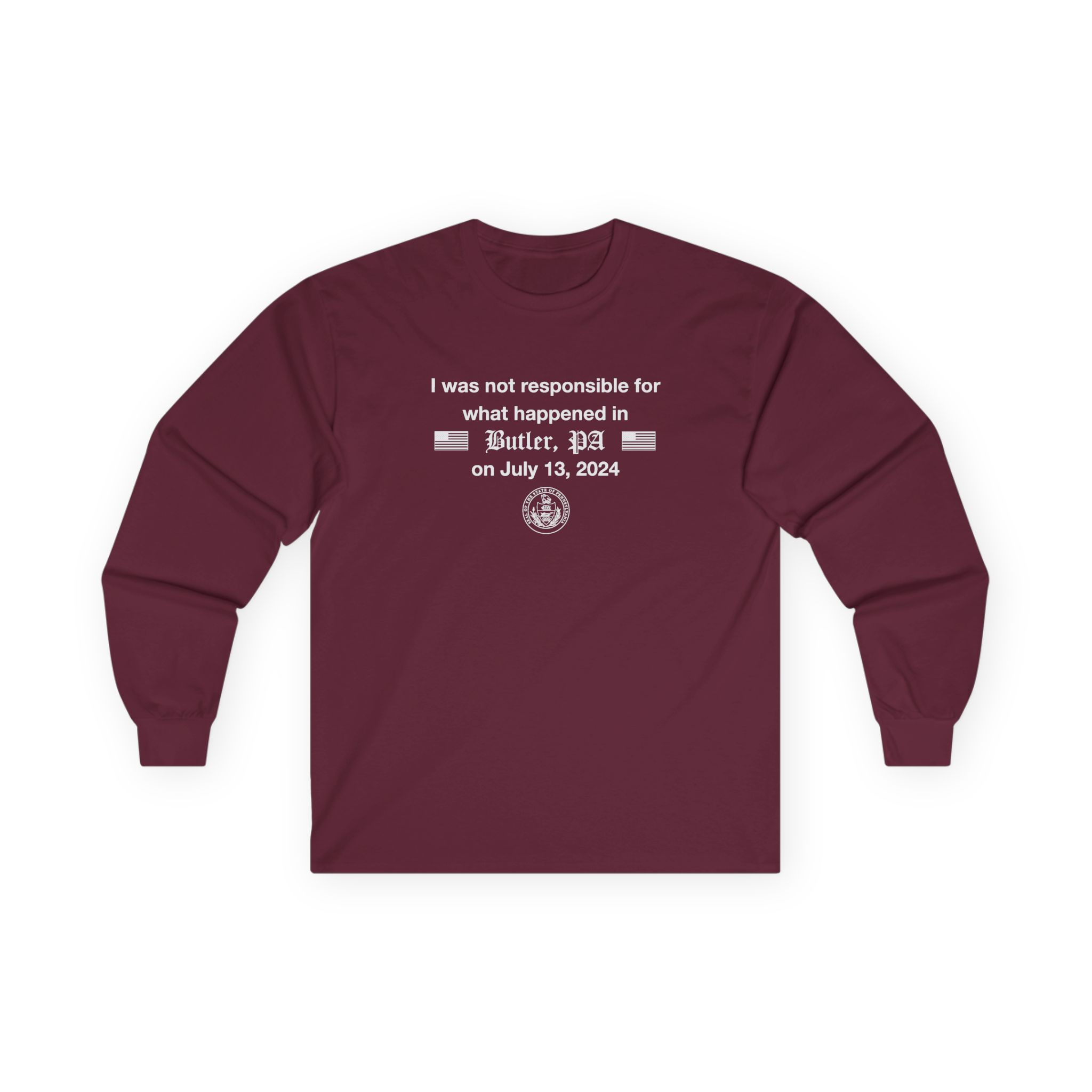 Jschlatt the Presidential Mishap Unisex Ultra Cotton Long Sleeve Tee - Image 3