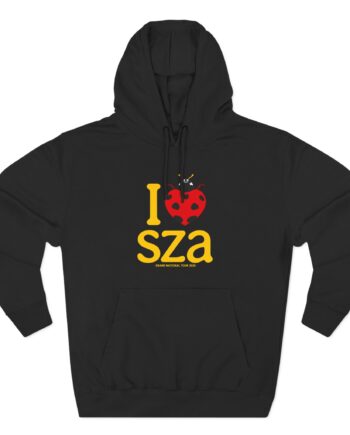 Sza Sos I Heart Sza Camo Three-panel Fleece Hoodie