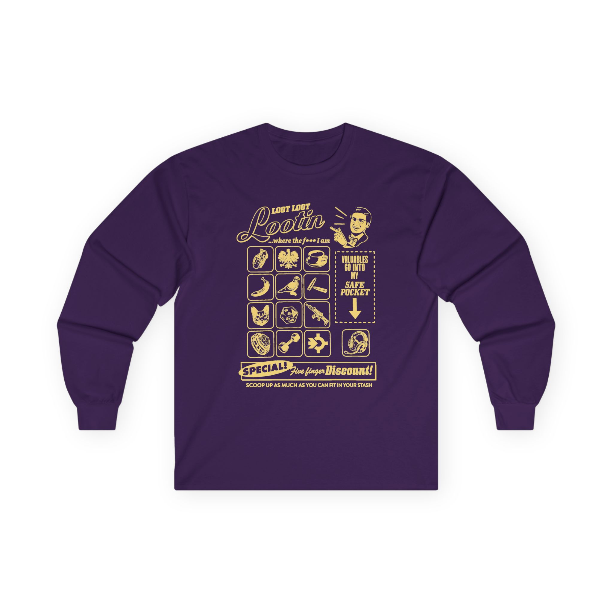 Shroud Loot Loot Unisex Ultra Cotton Long Sleeve Tee - Image 11