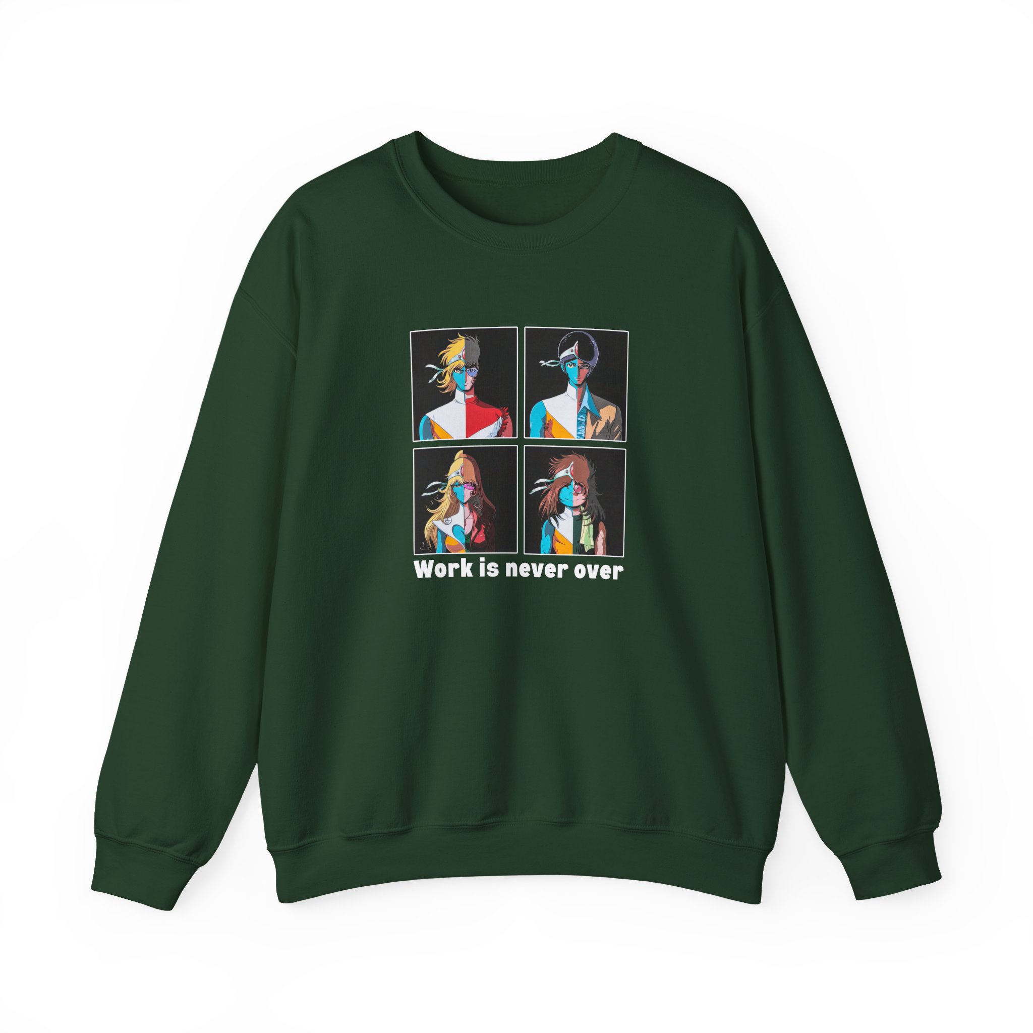 Daft Punk Work is never over Unisex Heavy Blend™ Crewneck Sweatshirt - Image 7