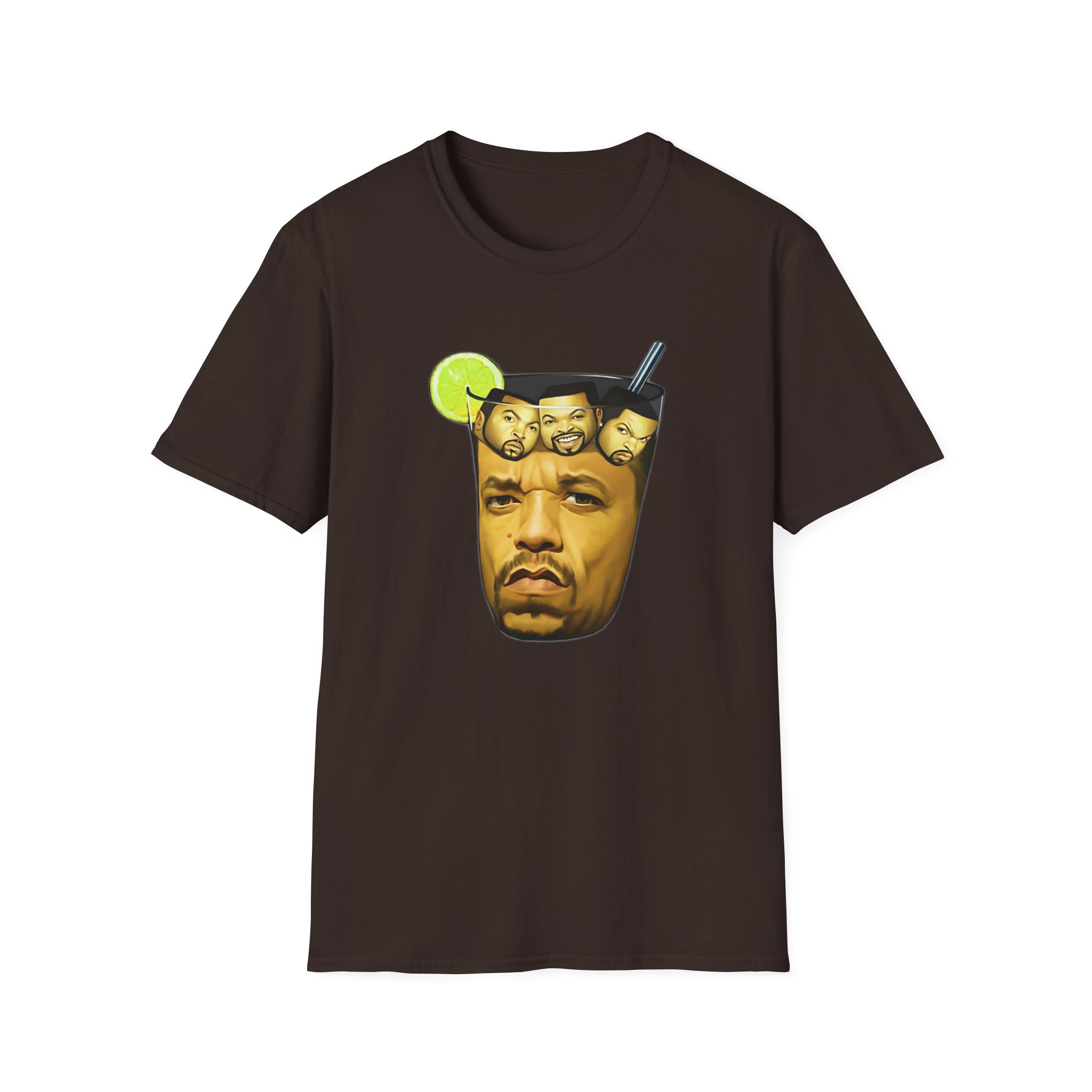 Ice Cube In Iced Tea Unisex Softstyle T-Shirt - Image 3