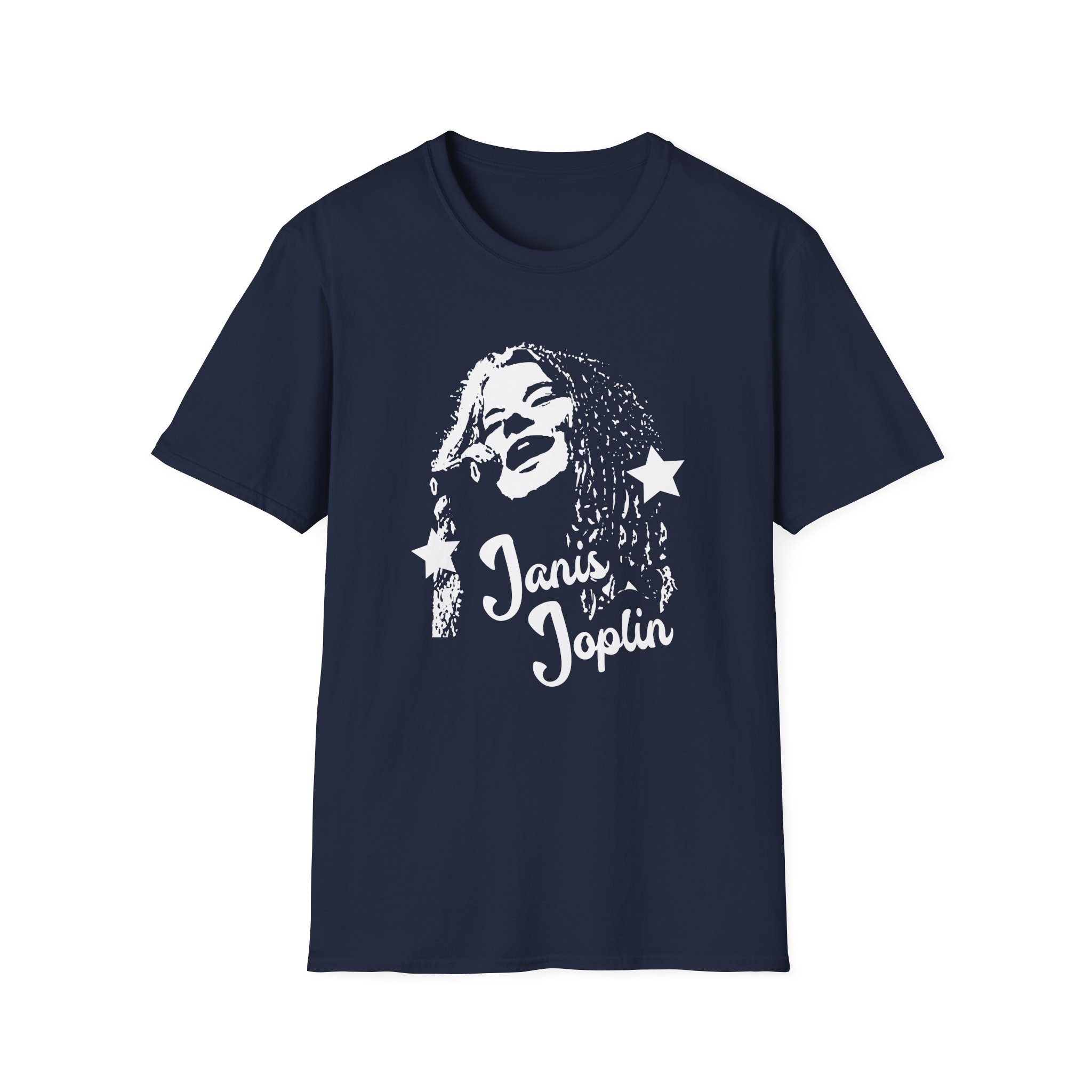 Janis Joplin Photo Unisex Softstyle T-Shirt - Image 7