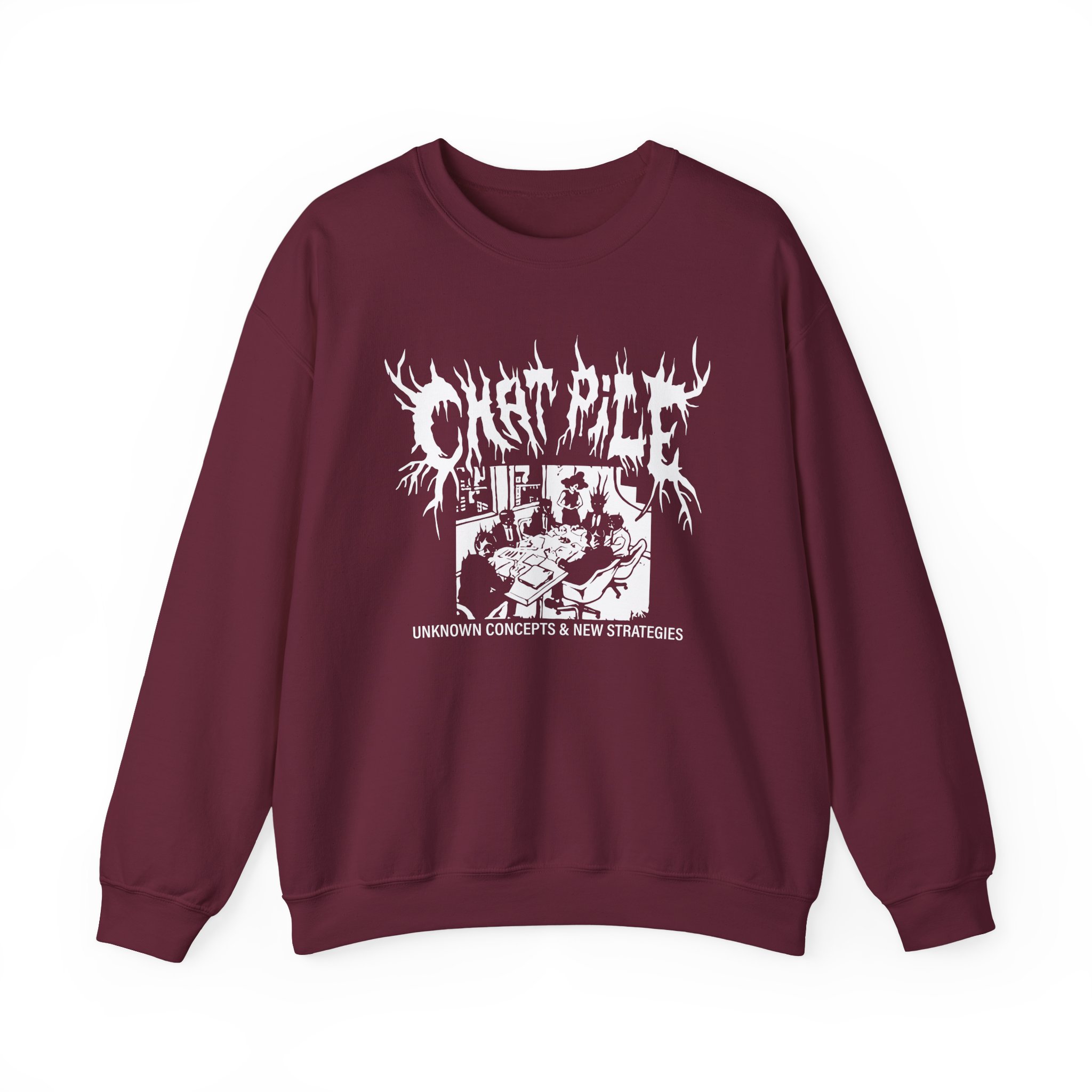 Chat Pile Show Poster Los Angeles Unisex Heavy Blend™ Crewneck Sweatshirt - Image 3