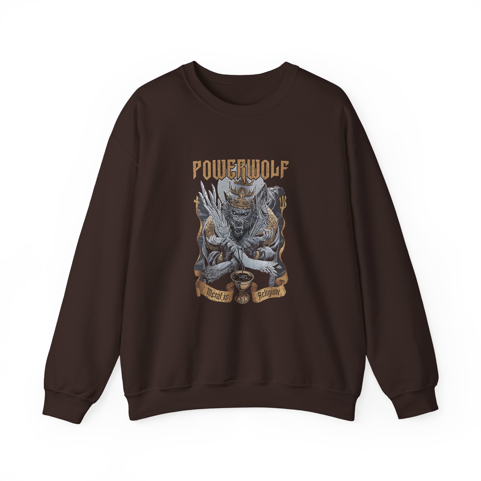 Powerwolf Wake Up The Wicked Cover Unisex Heavy Blend™ Crewneck Sweatshirt - Image 3