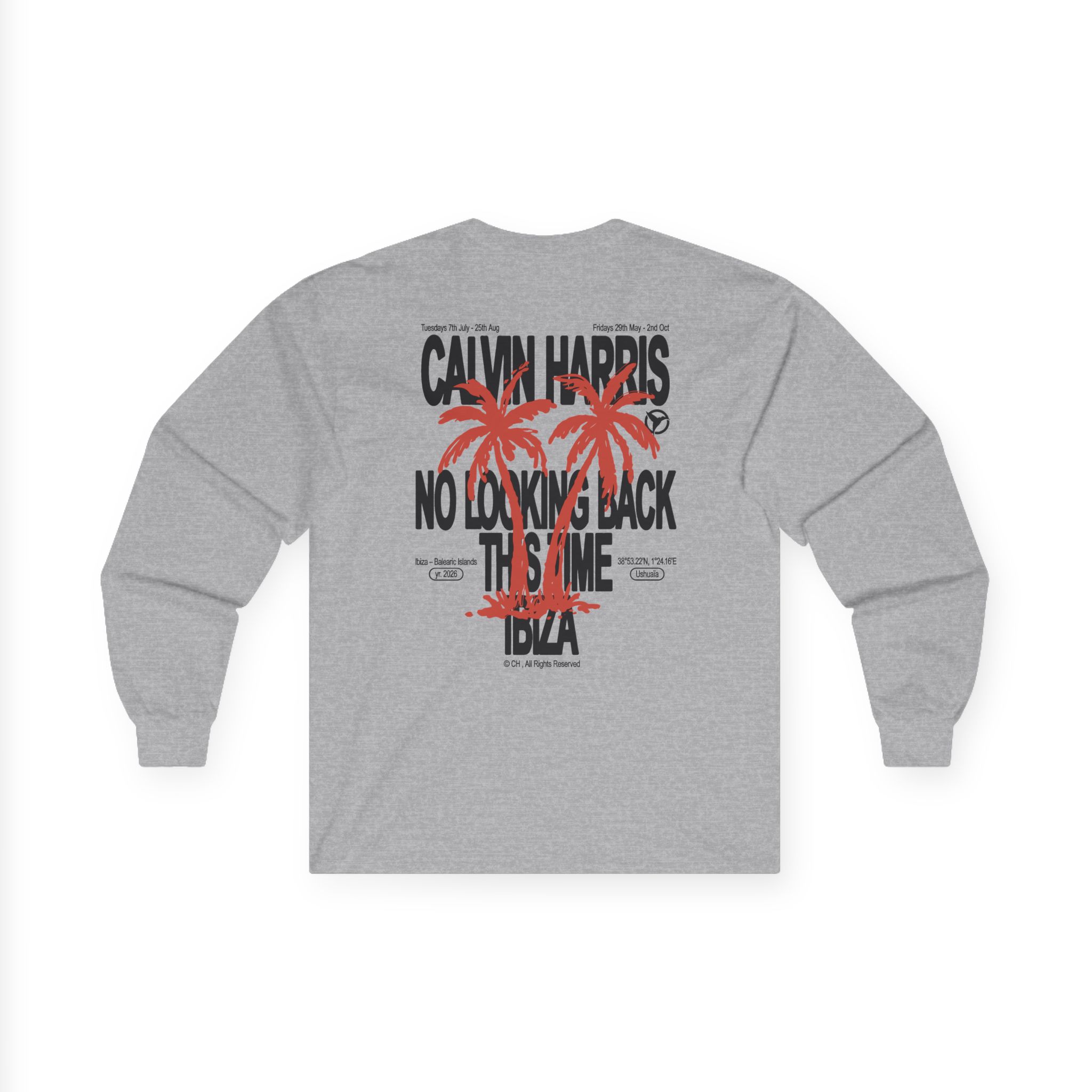 Calvin Harris Ecru Palm Unisex Ultra Cotton Long Sleeve Tee - Image 6