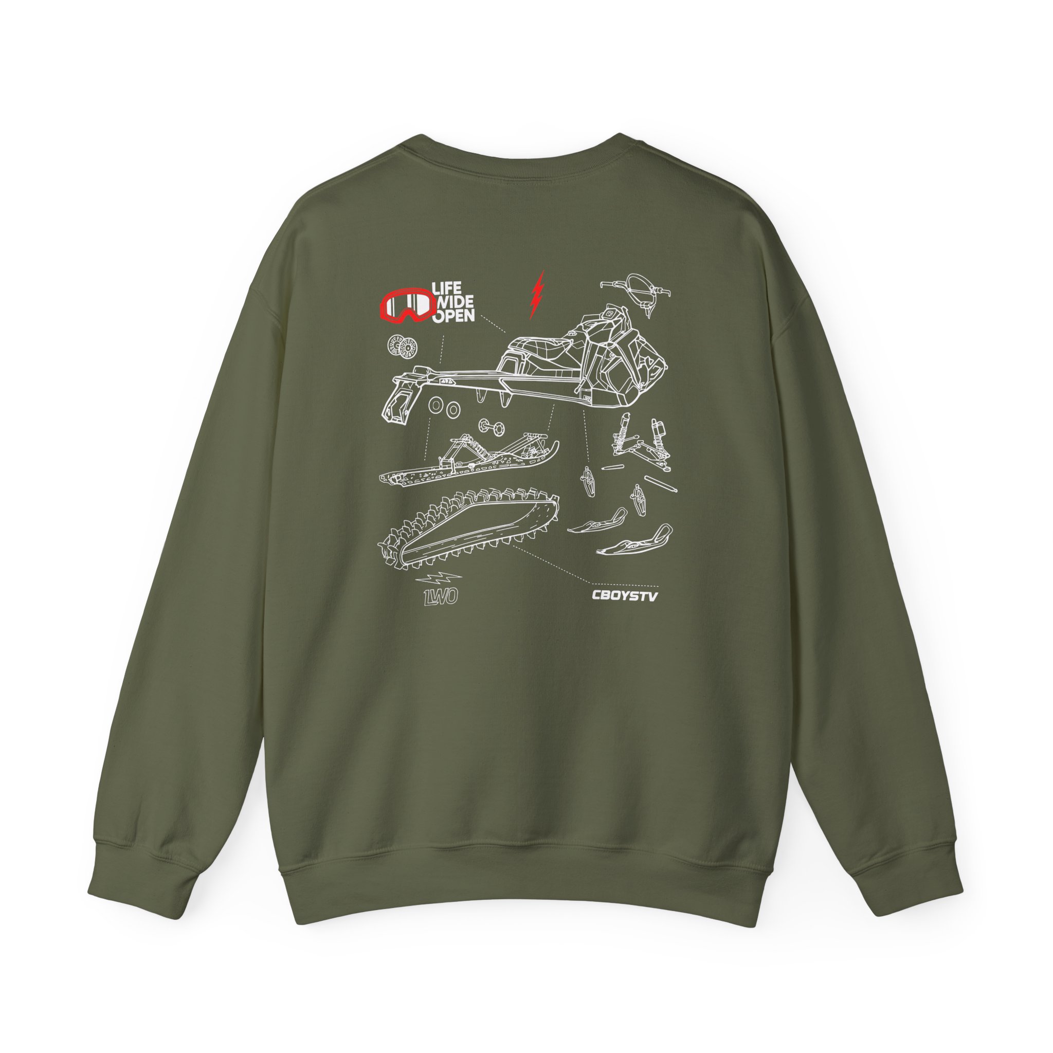 Cboystv Snowmobile Blowup Unisex Heavy Blend™ Crewneck Sweatshirt - Image 8