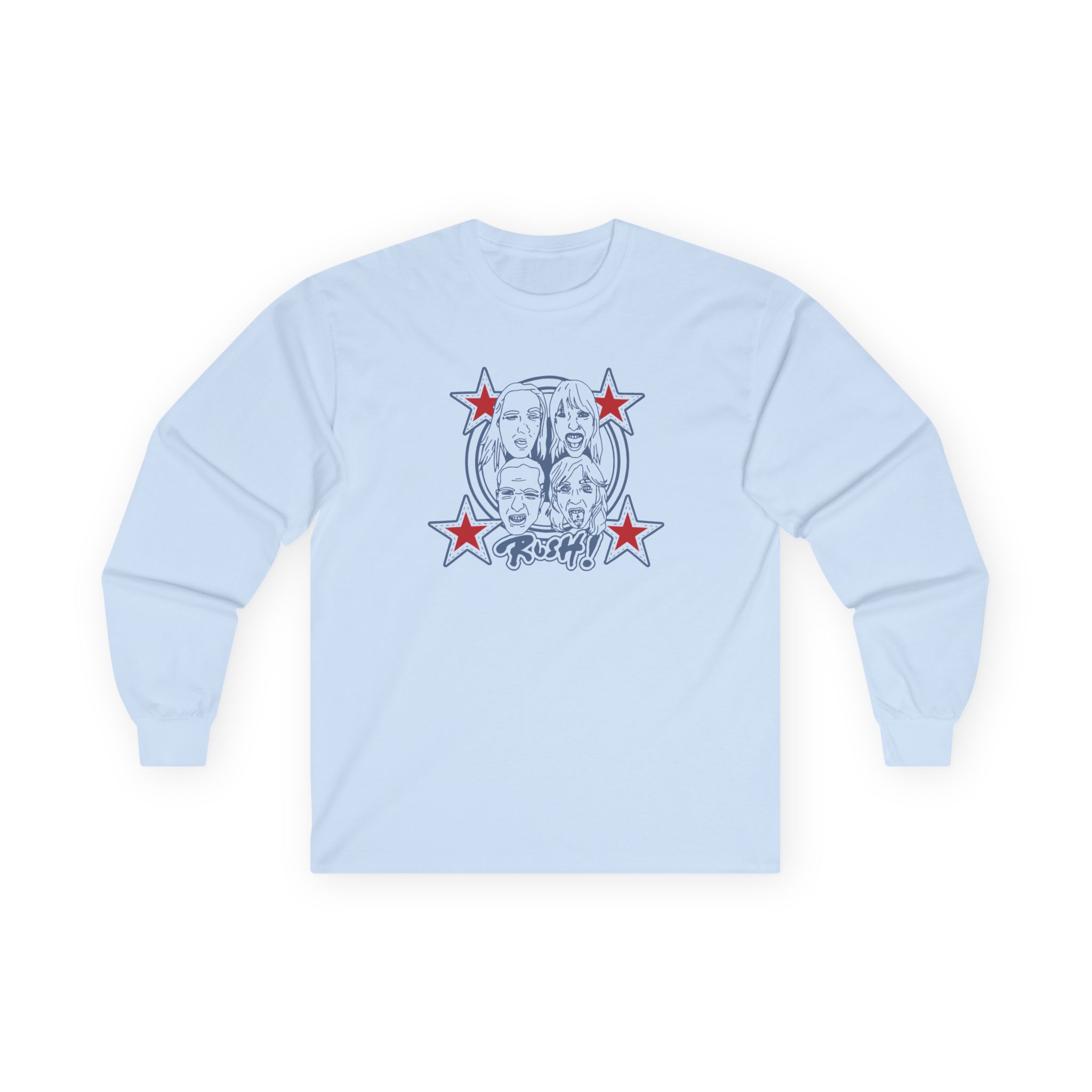 Maneskin RUSH! Faces & Red Starz Unisex Ultra Cotton Long Sleeve Tee - Image 7