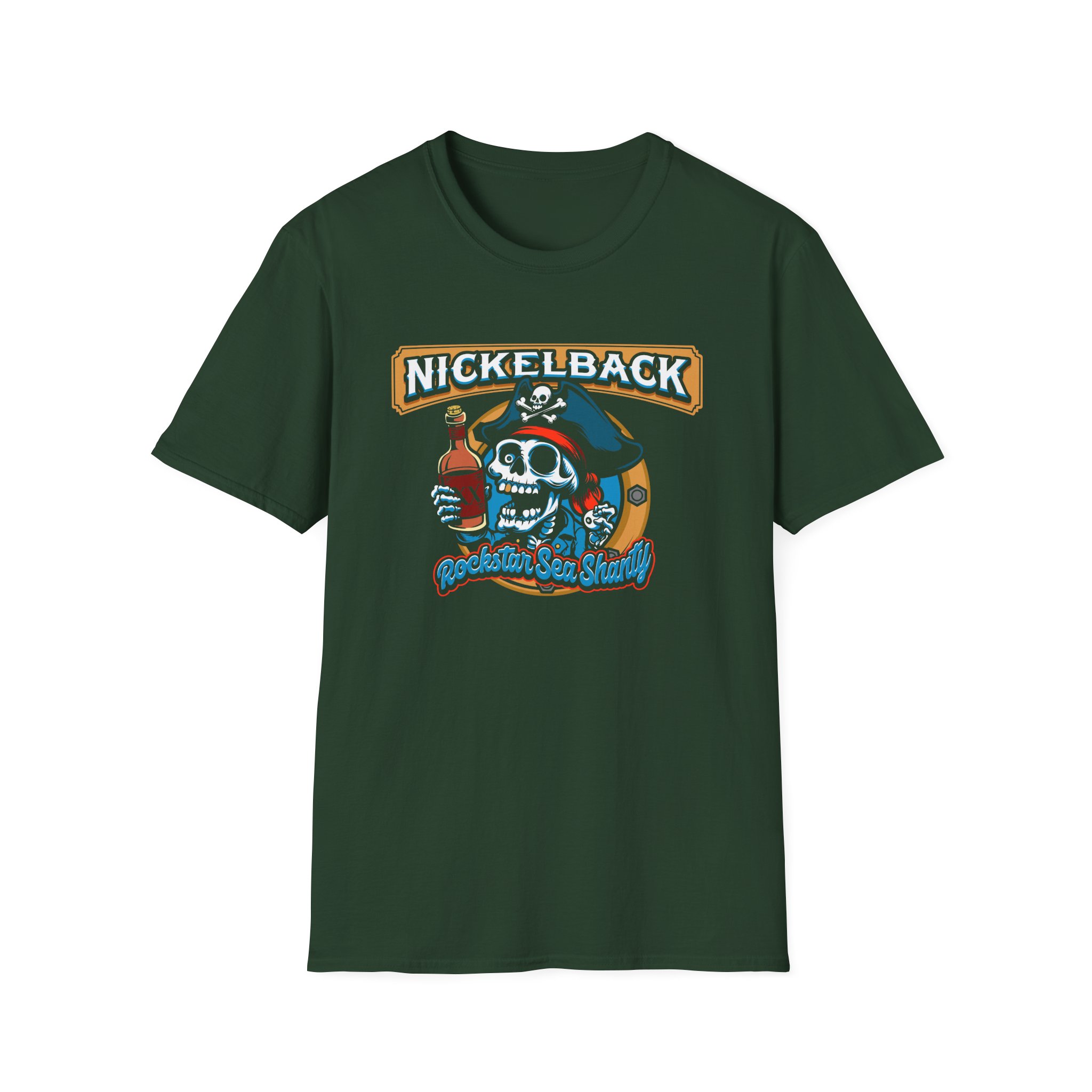 Nickelback Rockstar Sea Shanty Garment Dyed Unisex Softstyle T-Shirt - Image 5