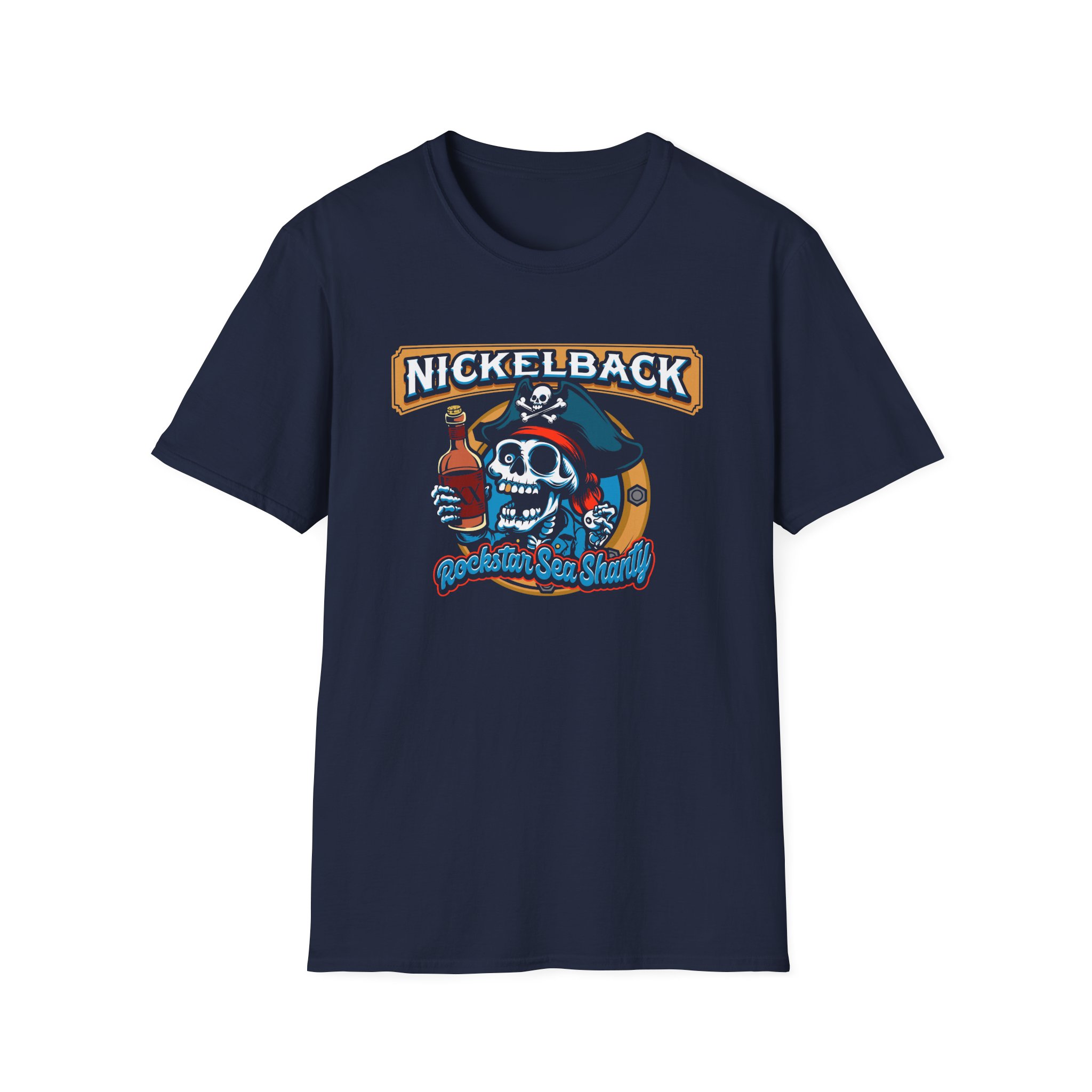 Nickelback Rockstar Sea Shanty Garment Dyed Unisex Softstyle T-Shirt - Image 7