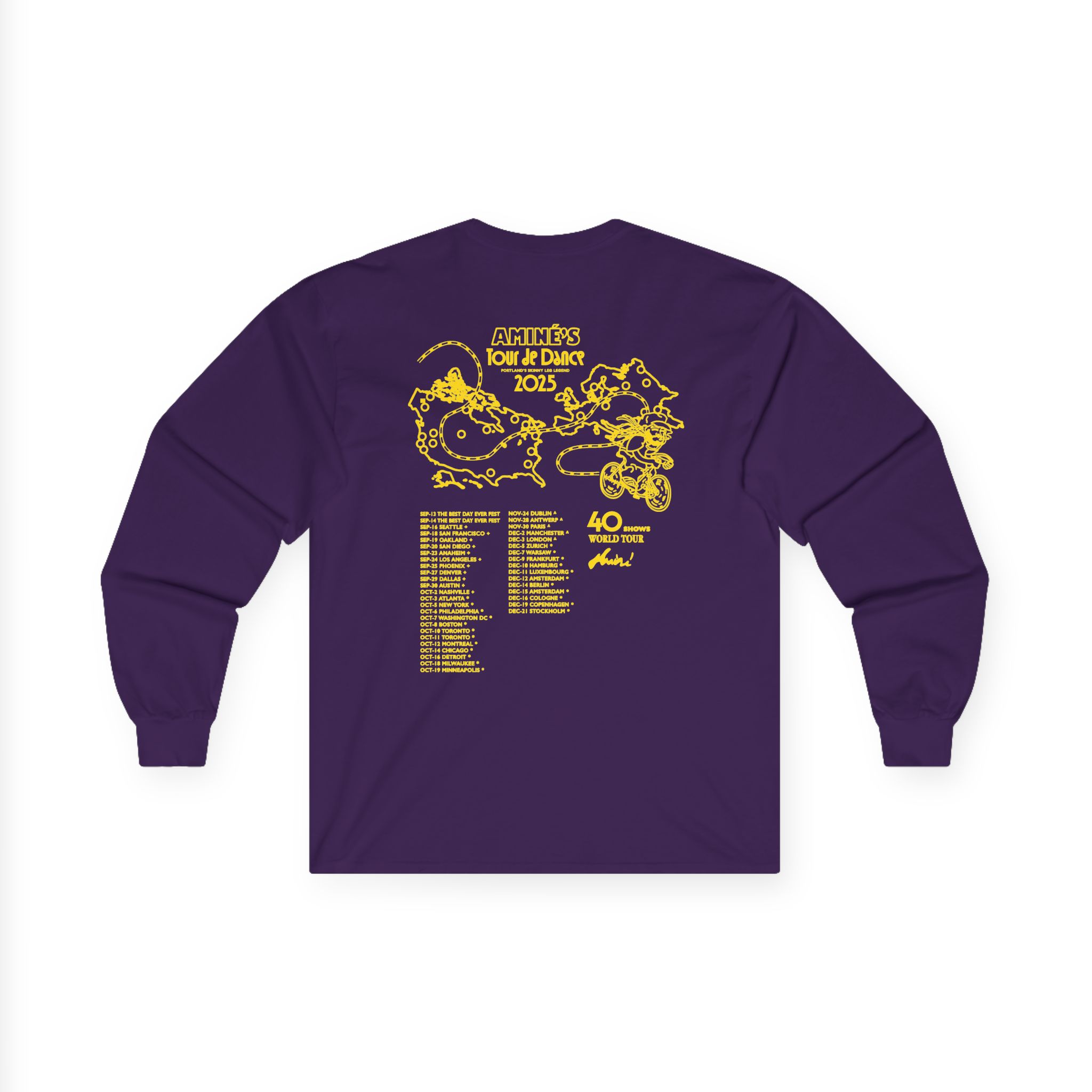 Aminé You're Beautiful Tour Unisex Ultra Cotton Long Sleeve Tee - Image 16