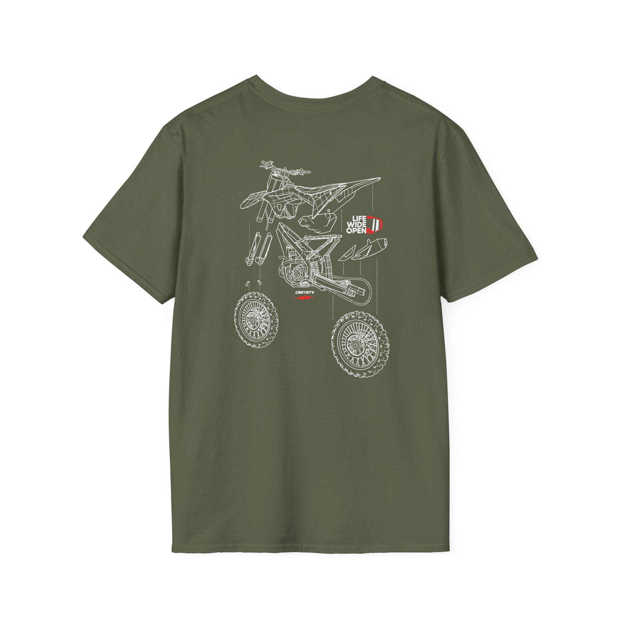 Cboystv Dirtbike Blowup Unisex Softstyle T-Shirt - Image 8