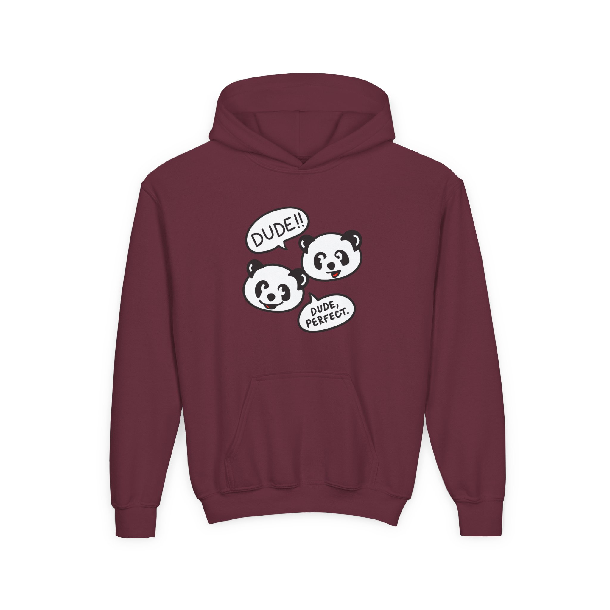Dude Perfect Panda Comic Youth Heavy Blend Hooded Sweatshirt - Image 9
