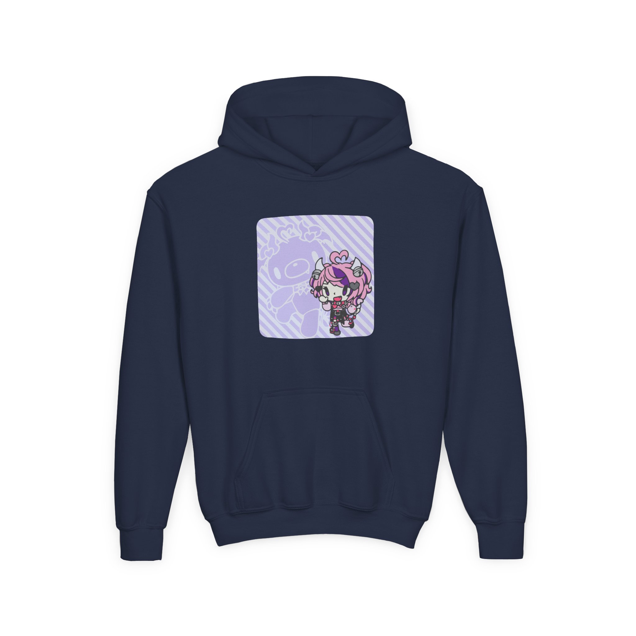 Ironmouse X Gloomy Bear Youth Heavy Blend Hooded Sweatshirt - Image 7