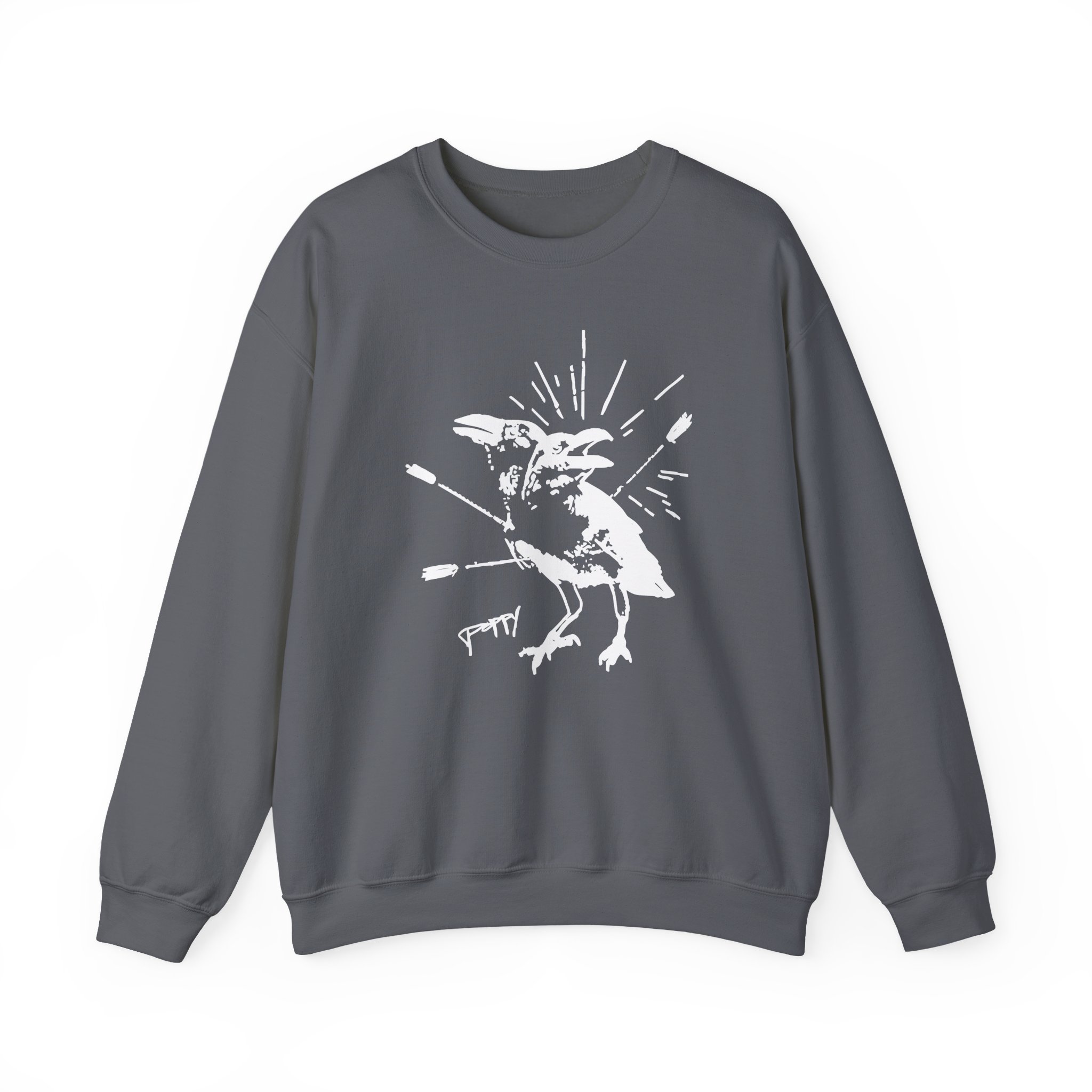 Poppy Coward Birds Unisex Heavy Blend™ Crewneck Sweatshirt - Image 7
