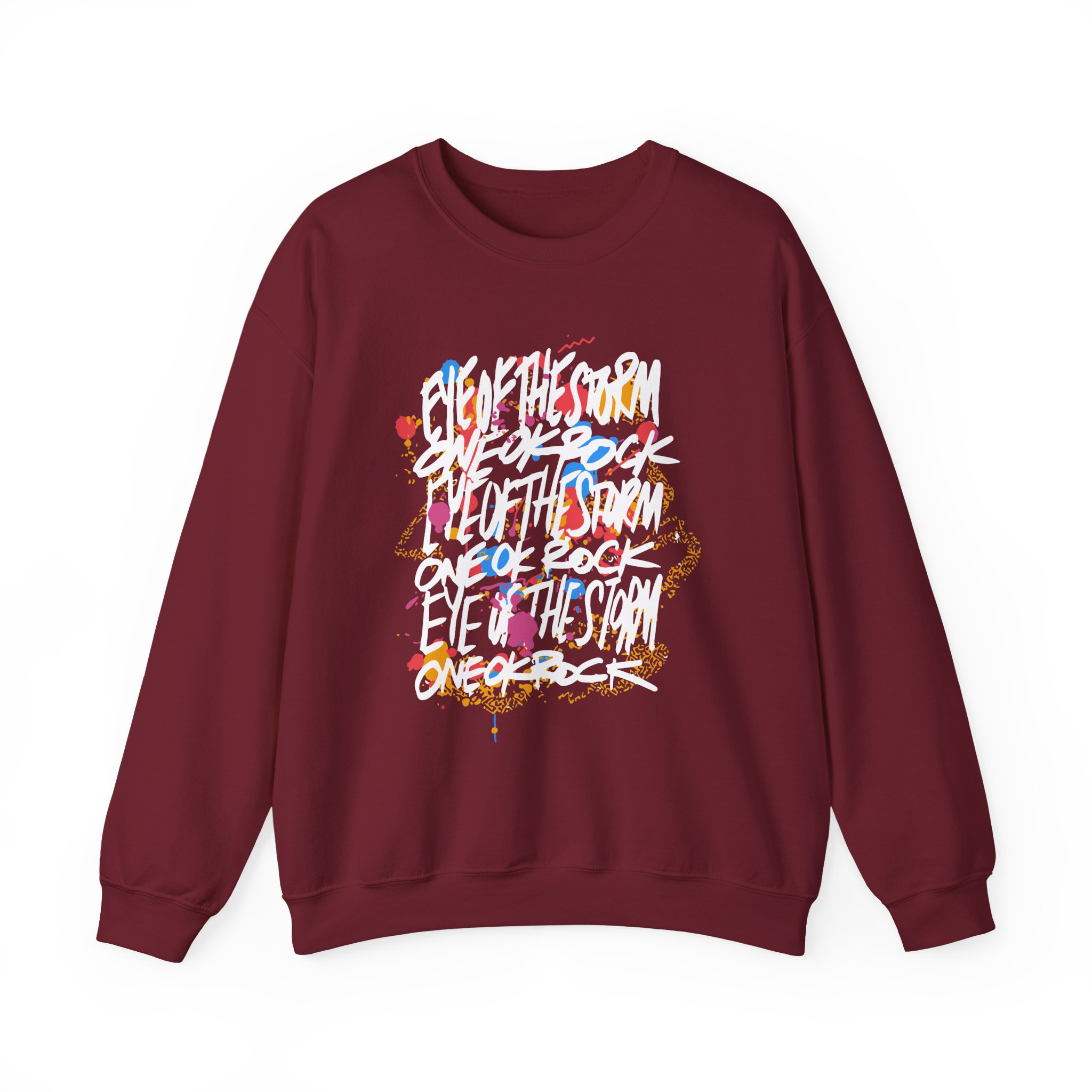 One Ok Rock Painted Storm Unisex Heavy Blend™ Crewneck Sweatshirt - Image 17