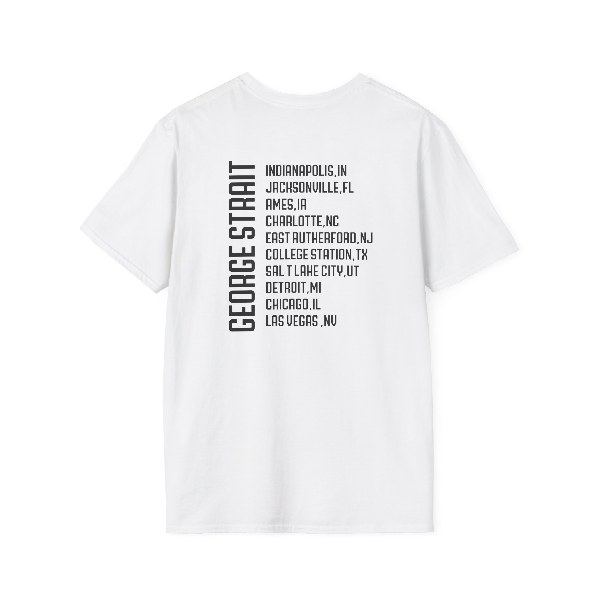 George Strait Heather Denim Silhouette Unisex Softstyle T-Shirt - Image 2