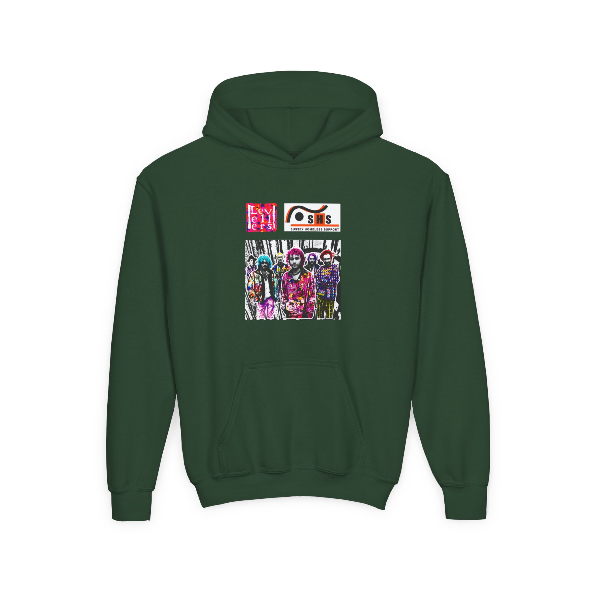 Levellers Postman Print Youth Heavy Blend Hooded Sweatshirt - Image 3