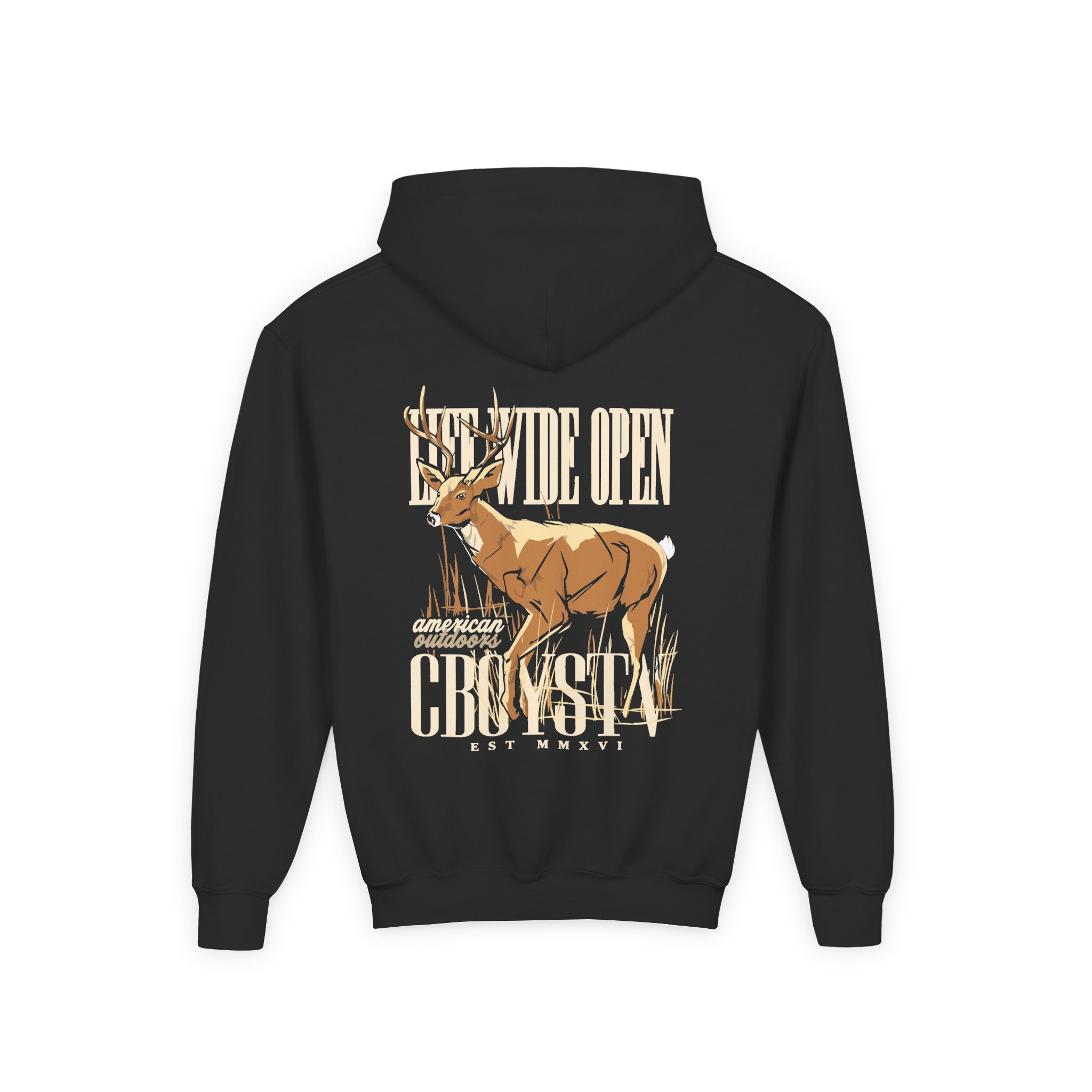 Cboystv Whitetail Youth Heavy Blend Hooded Sweatshirt - Image 2
