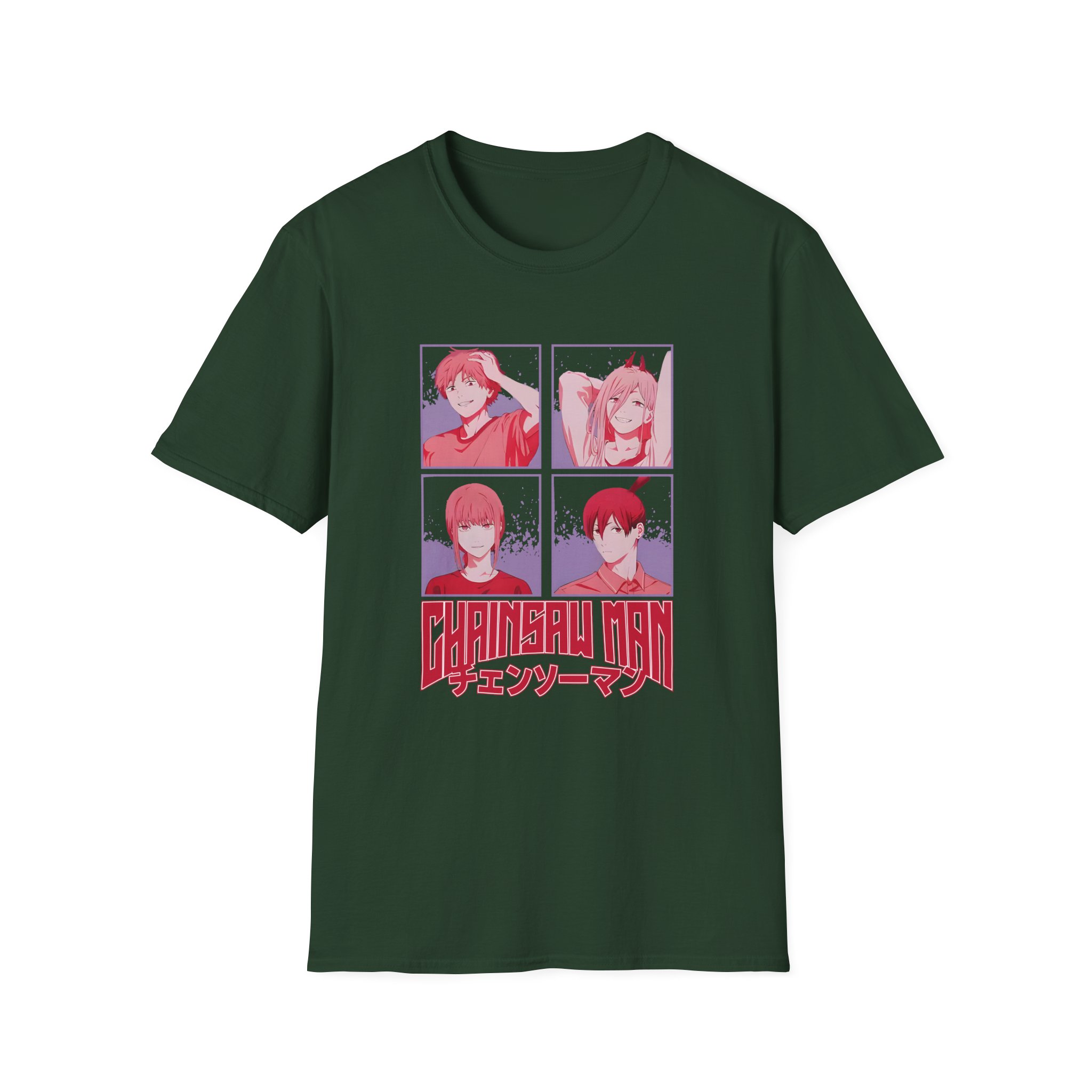 Chainsaw Man Tonal Group Unisex Softstyle T-Shirt - Image 5