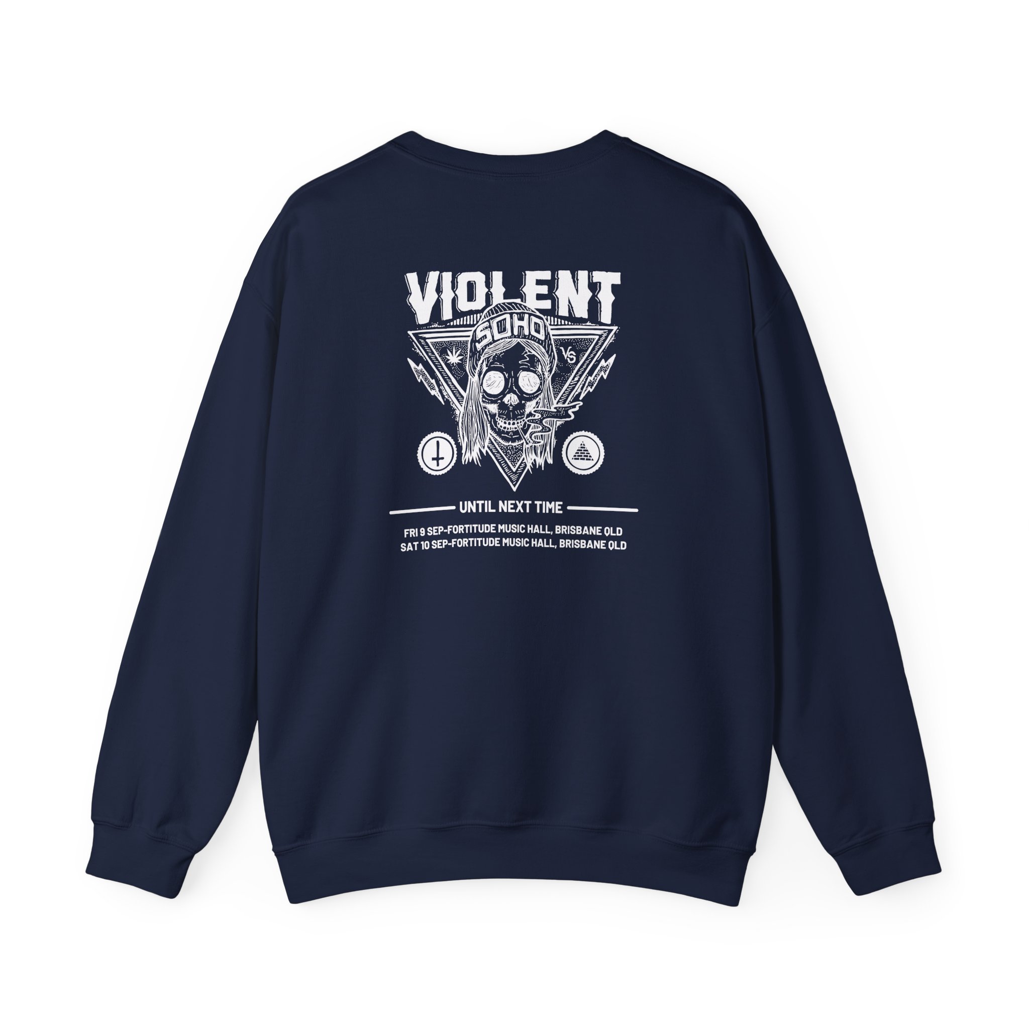 Violent Soho Until Next Time Blazin' Skull Unisex Heavy Blend™ Crewneck Sweatshirt - Image 16