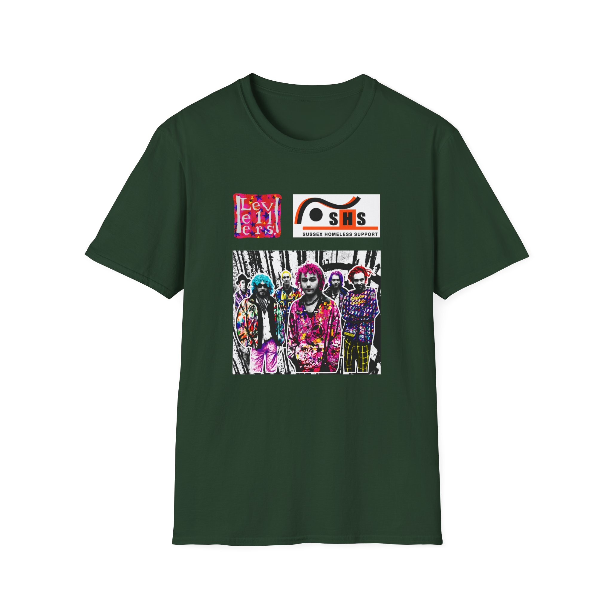 Levellers Postman Print Unisex Softstyle T-Shirt - Image 7