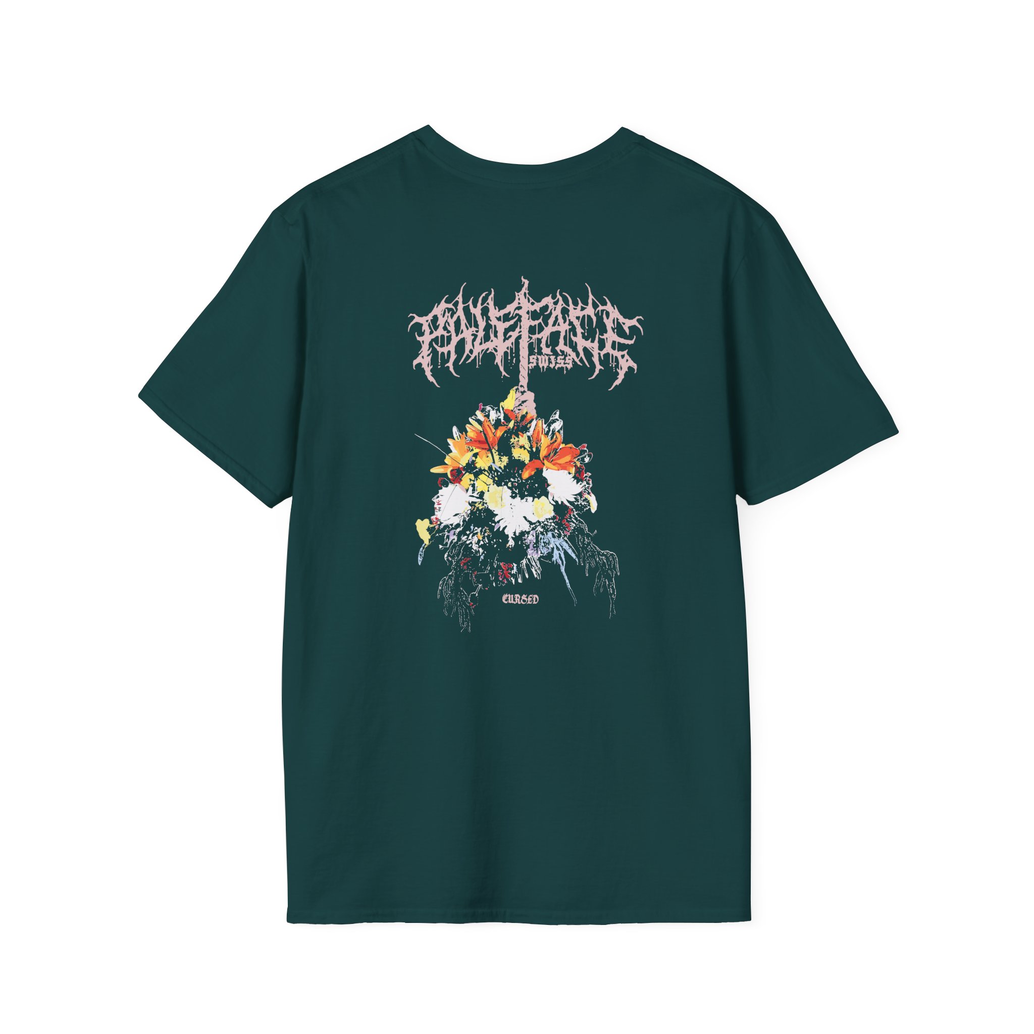 Paleface Swiss Embroided Bouquet Unisex Softstyle T-Shirt - Image 8