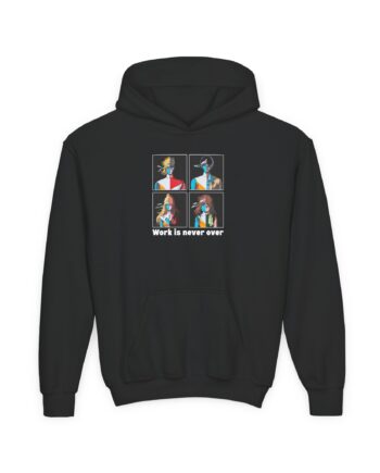 Daft Punk Work is never over Youth Heavy Blend Hooded Sweatshirt