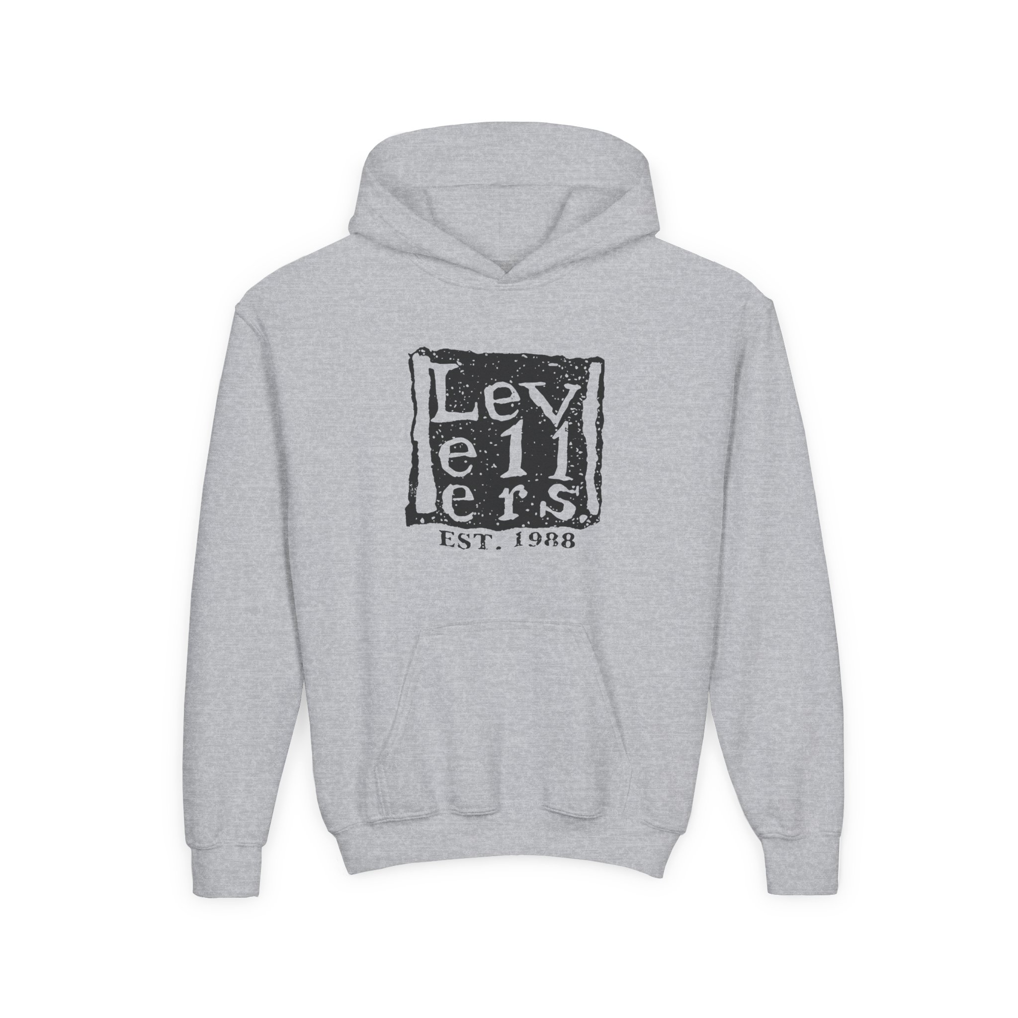 Levellers Logo Youth Heavy Blend Hooded Sweatshirt - Image 3